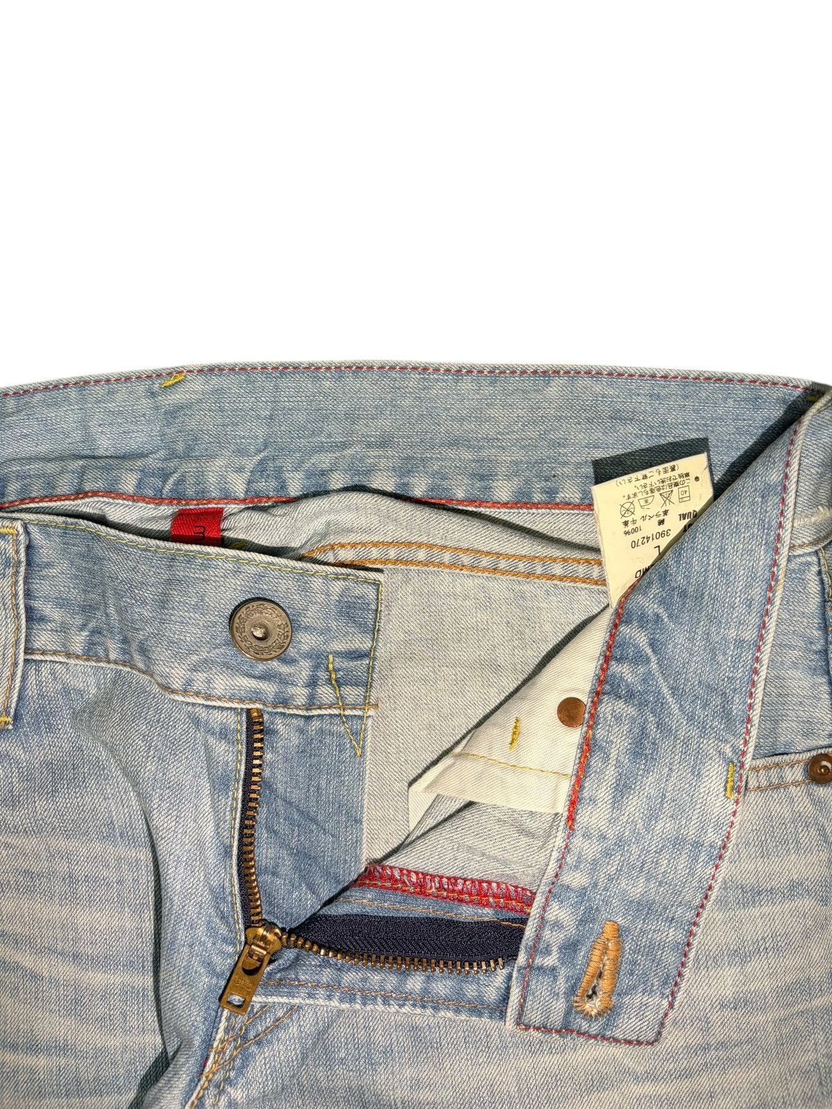 Edwin Vintage Japanese Brand Faded Wash Distressed Jeans Size 32" / US 10 / IT 46 - 5 Thumbnail