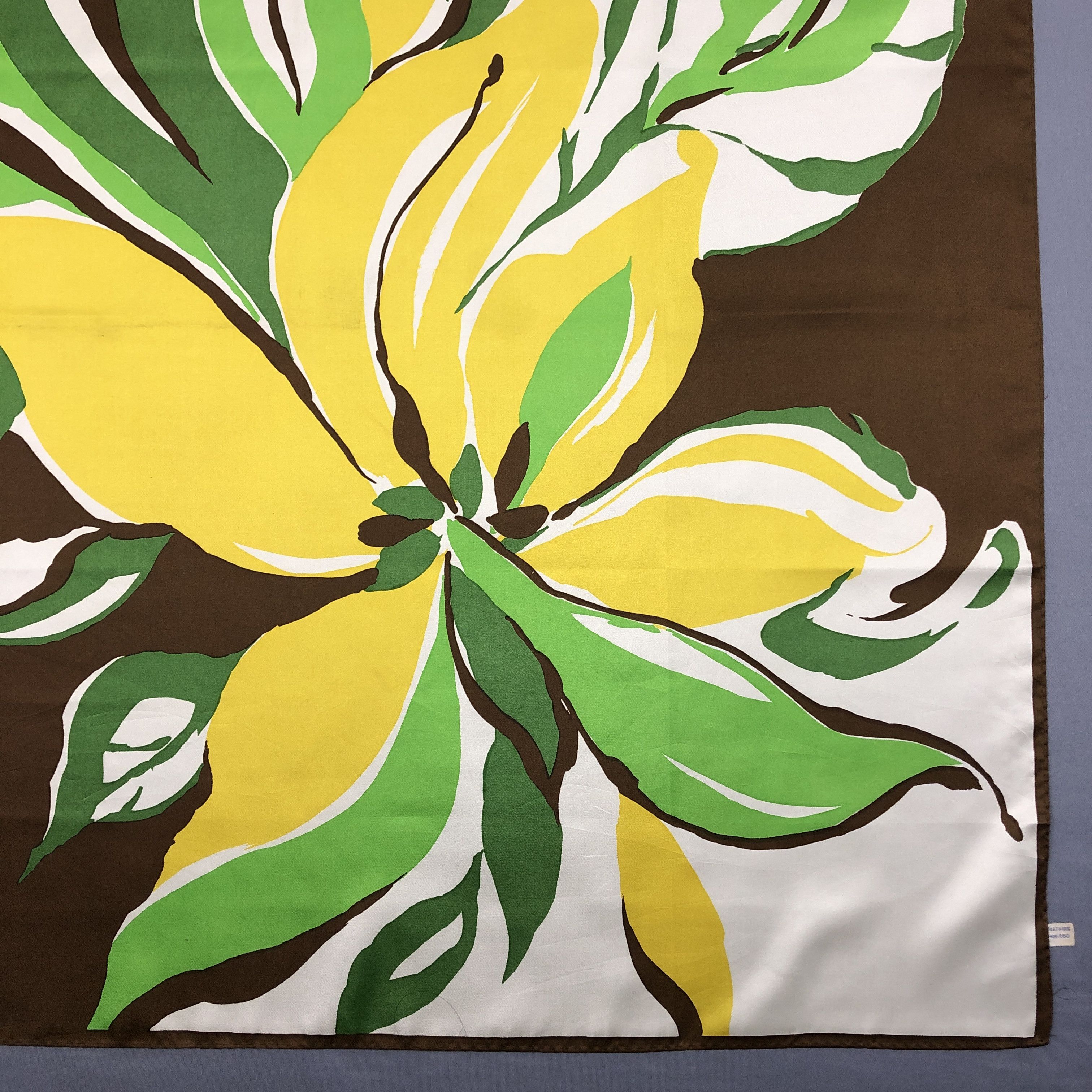 Japanese Brand Vintage 90s Floral SILK Scarf Twill Stole Wraps Scarves Size ONE SIZE - 4 Thumbnail