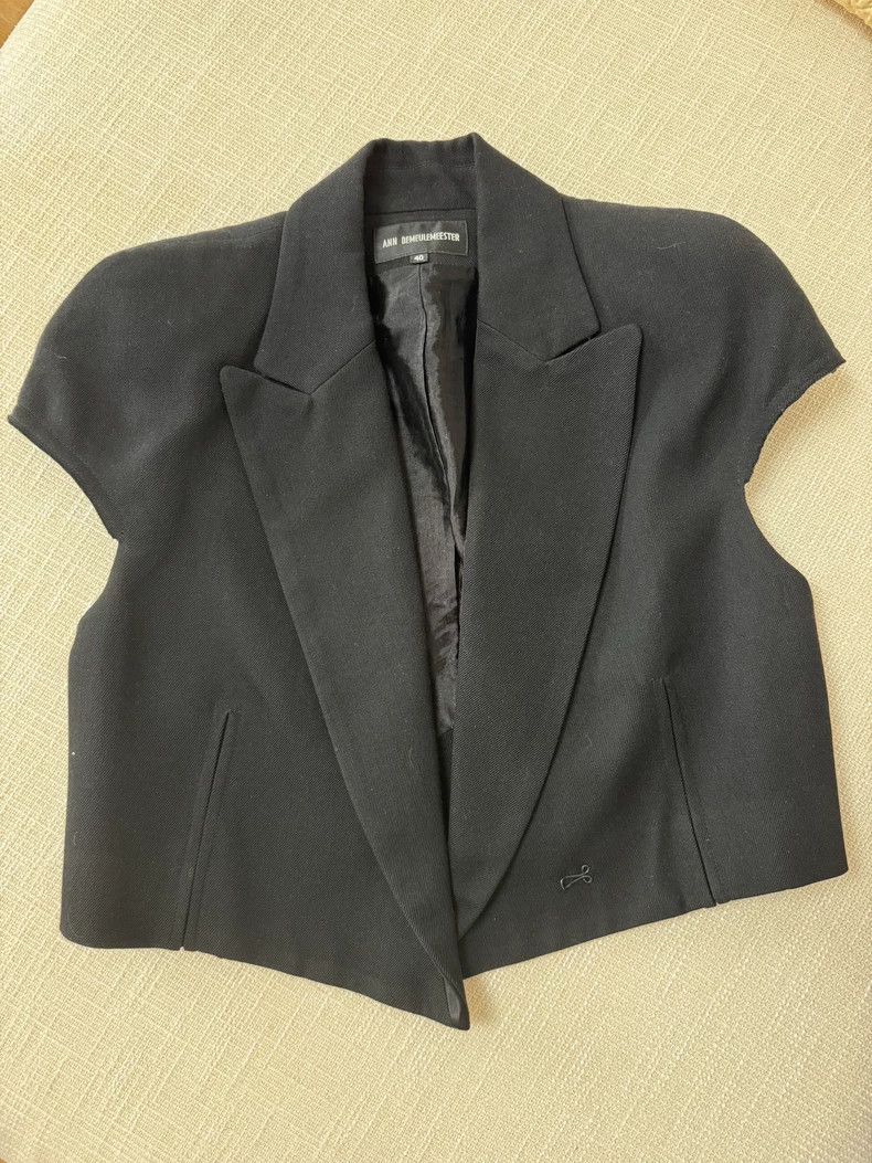 Ann Demeulemeester Ann Demeulemeester Black Shoulder Vest- DMC Size US M / EU 48-50 / 2 - 1 Thumbnail