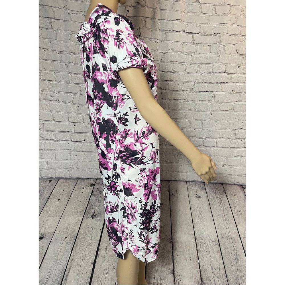Jean Paul Gaultier Jean Paul Gaultier for Target Purple Floral Short Sleeve Dr Size S / US 4 / IT 40 - 7 Thumbnail