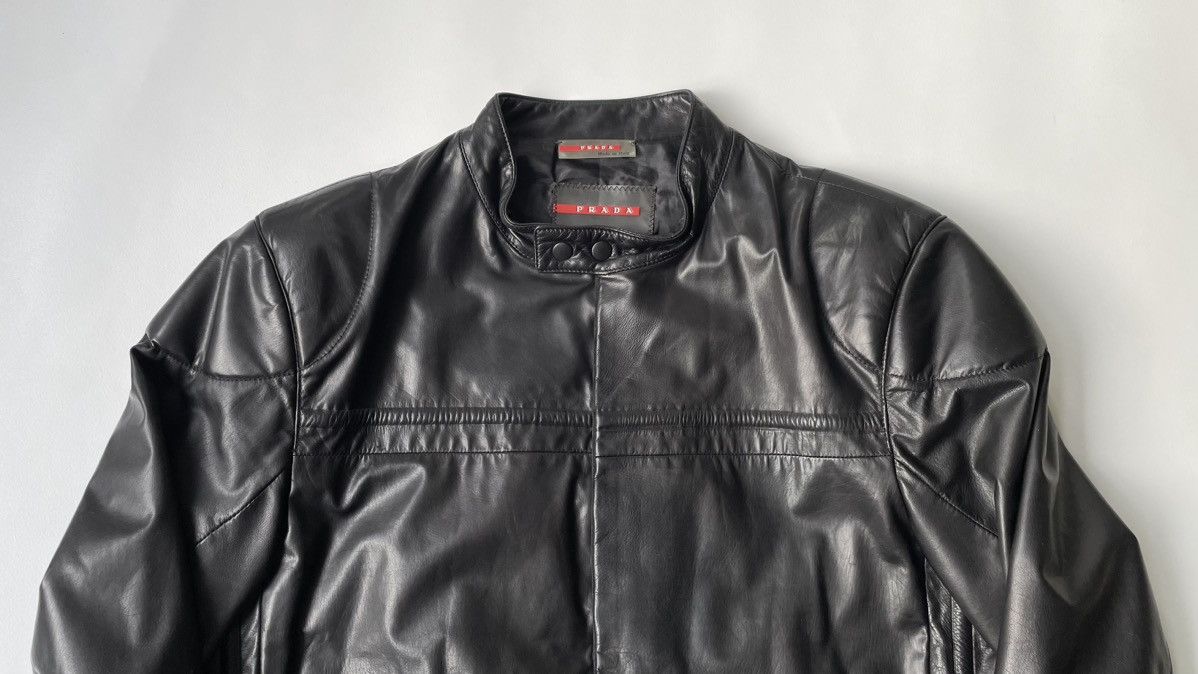Prada S/S 07 Leather Motorcycle Jacket Size US M / EU 48-50 / 2 - 3 Thumbnail