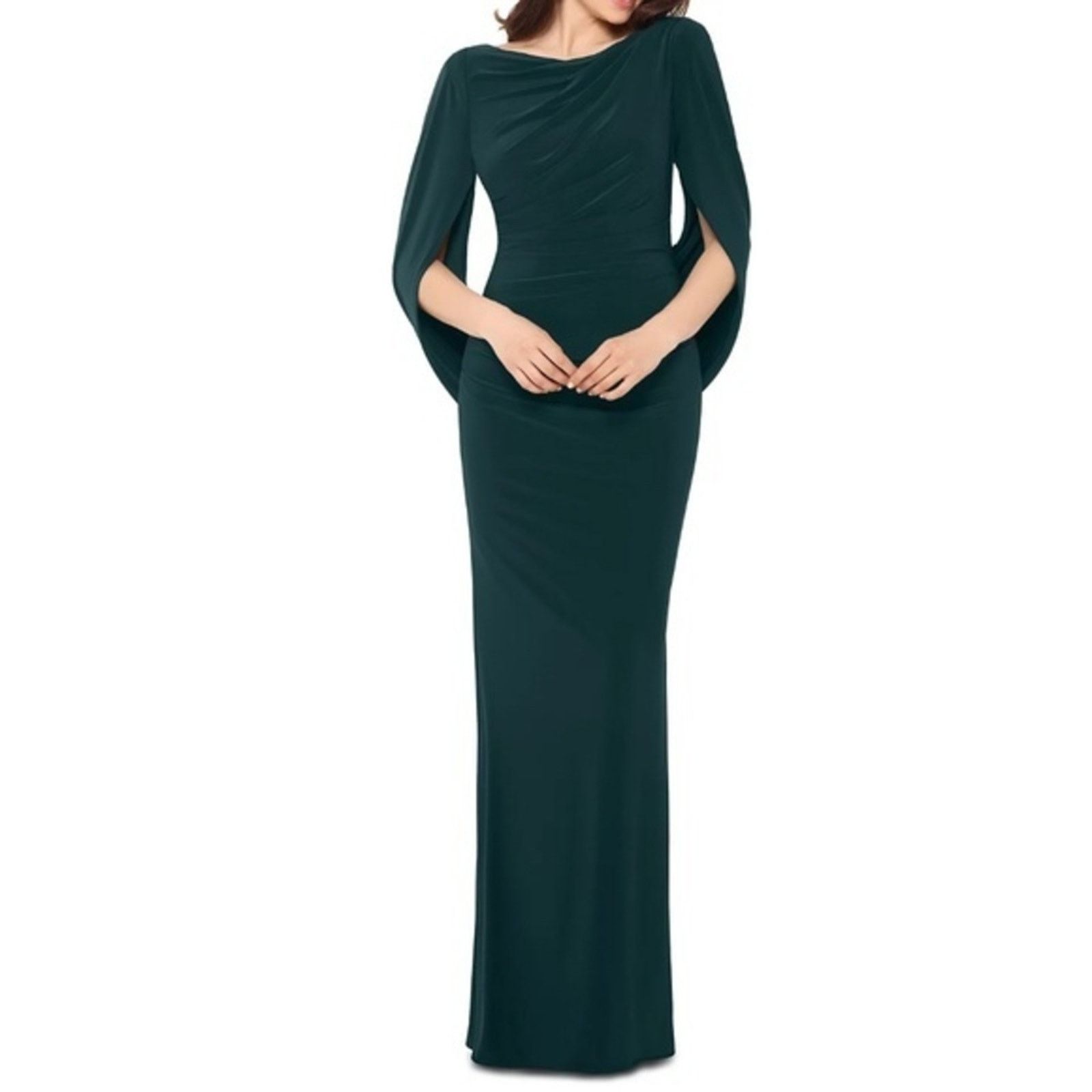 Designer Betsy & Adam. Drape-Back Gown. Size S / US 4 / IT 40 - 5 Thumbnail
