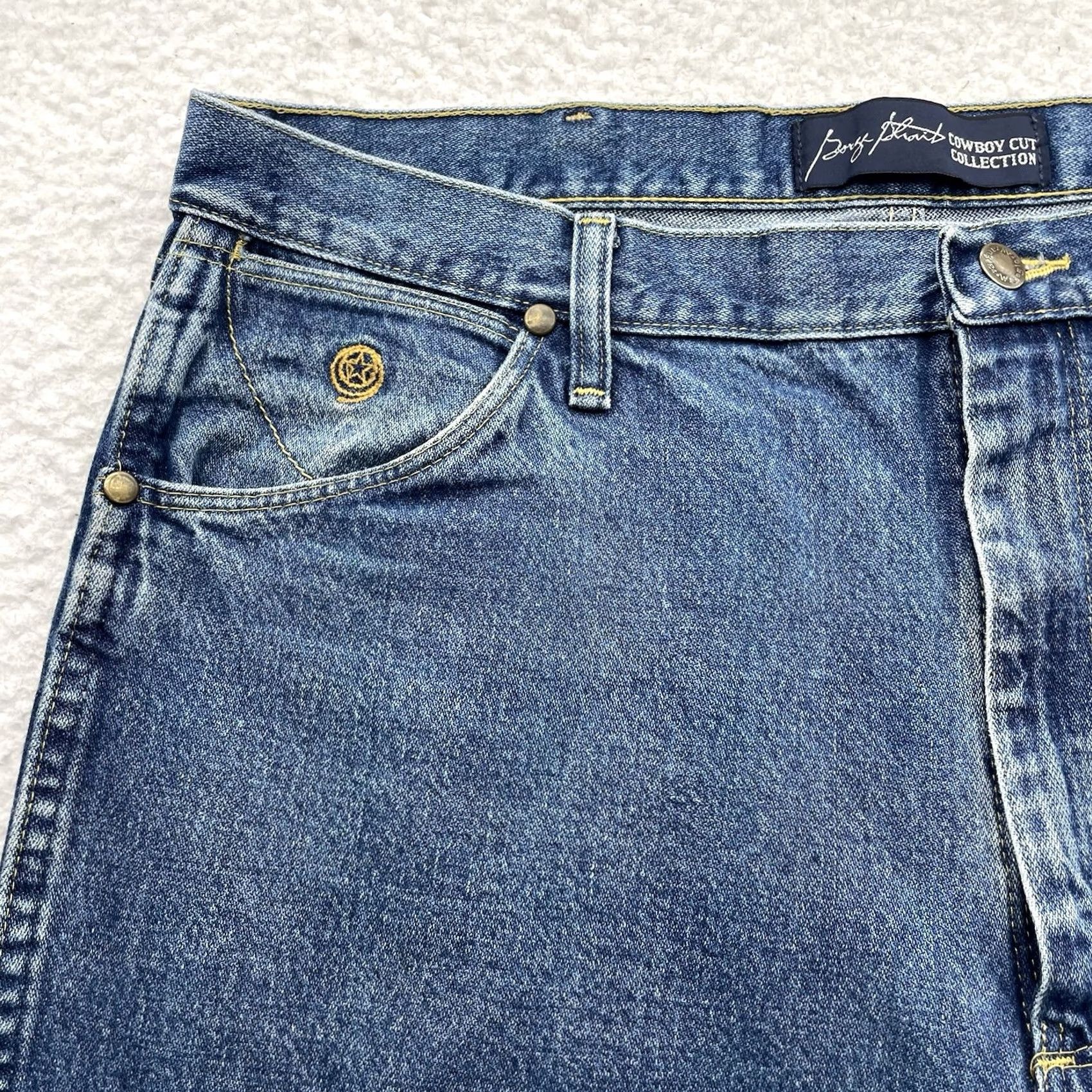 Wrangler Wrangler Jeans Mens 38x34 Cowboy Cut Straight Blue Western George Strait Size US 38 / EU 54 - 3 Thumbnail