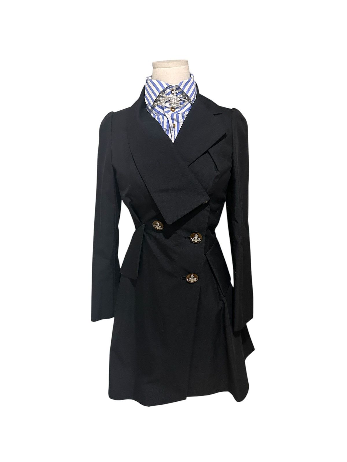 Vivienne Westwood Vivienne Westwood Red Label draped Orb-button long jacket Size S / US 4 / IT 40 - 1 Thumbnail