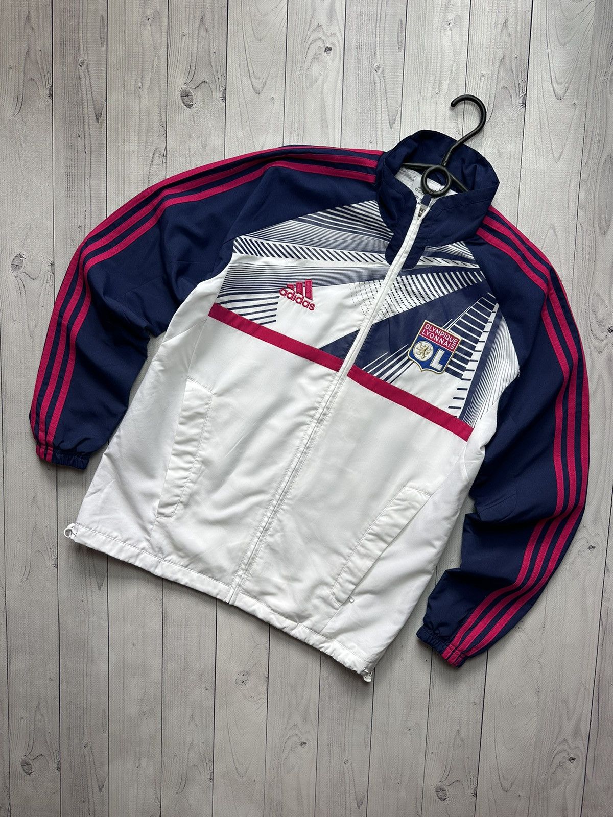 Adidas × Vintage Vintage adidas Olympique Lyonnais soccer jacket size S/M Size US M / EU 48-50 / 2 - 1 Thumbnail