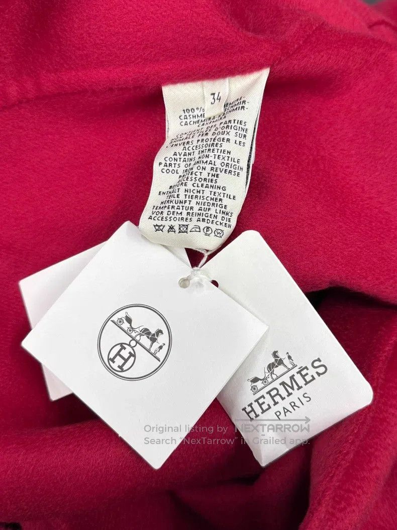 Hermes Hermes Red Cashmere Coat Size XXS / US 00 / IT 34 - 5 Thumbnail