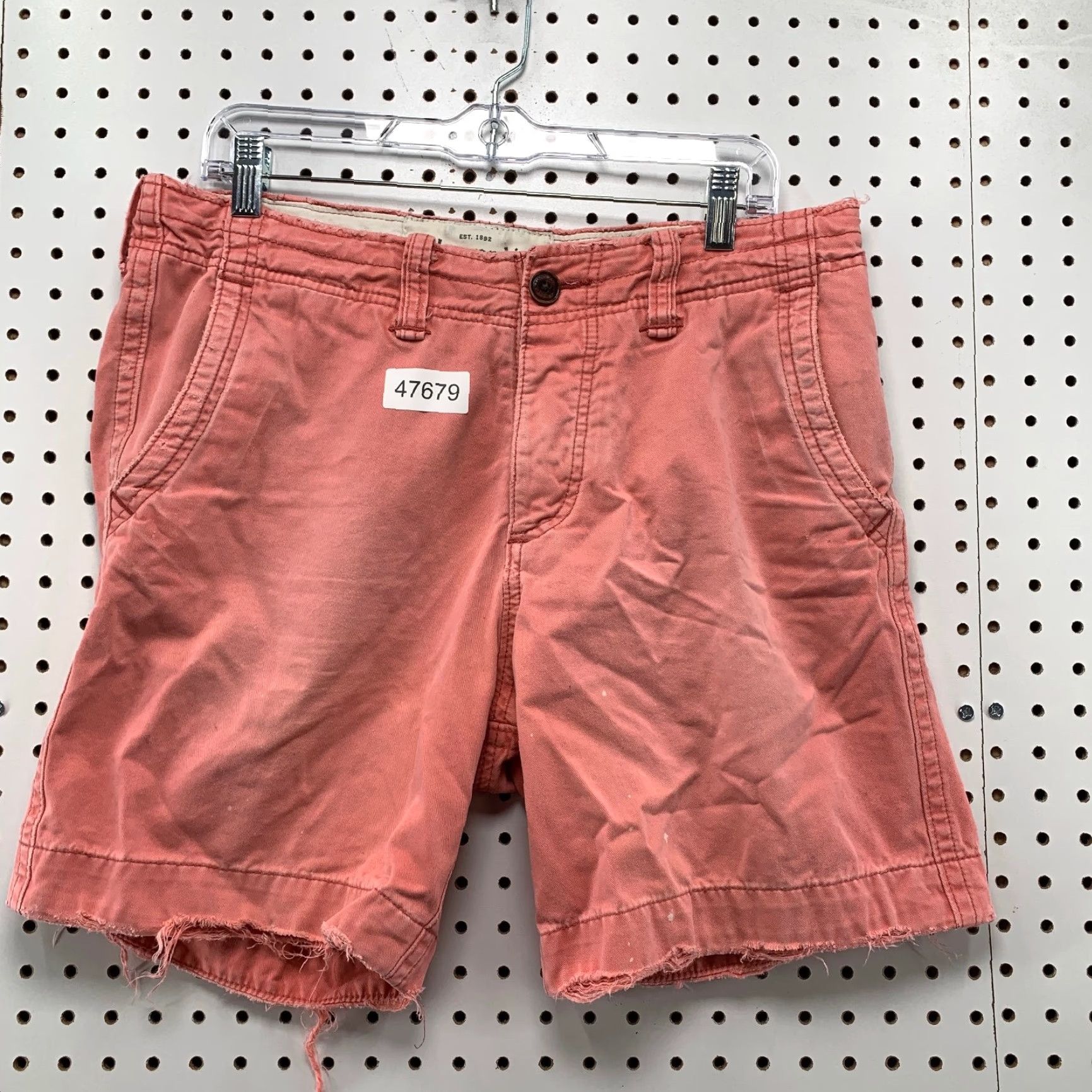 Abercrombie & Fitch Vintage Abercrombie & Fitch Shorts Mens 30 Pink Military Canvas Chino Baggy Size US 30 / EU 46 - 2 Thumbnail