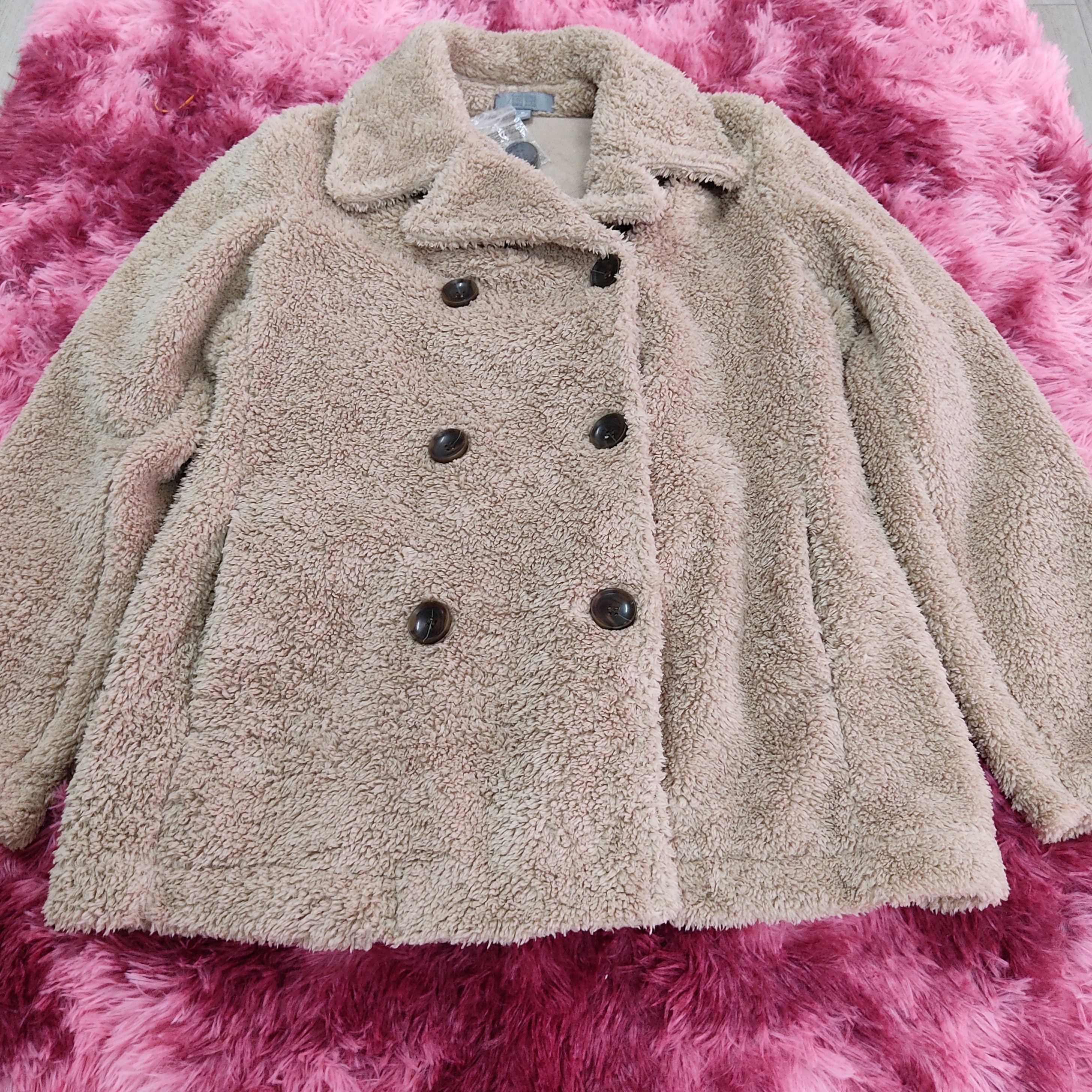 Japanese Brand × Uniqlo UNIQLO Double Breasted Teddy Fleece Coat Size L / US 10 / IT 46 - 5 Thumbnail