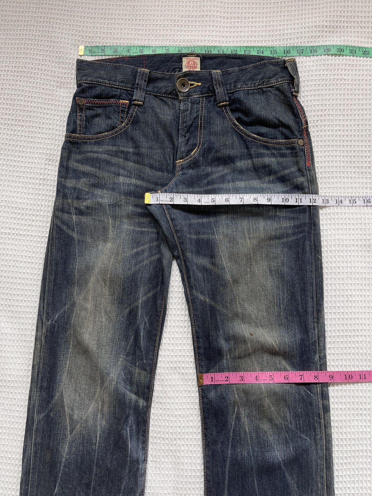 Edwin Last Drop🔥Rare🔥Vintage EDWIN Blue Trip Tokyo Japan Denim Size US 33 - 10 Thumbnail