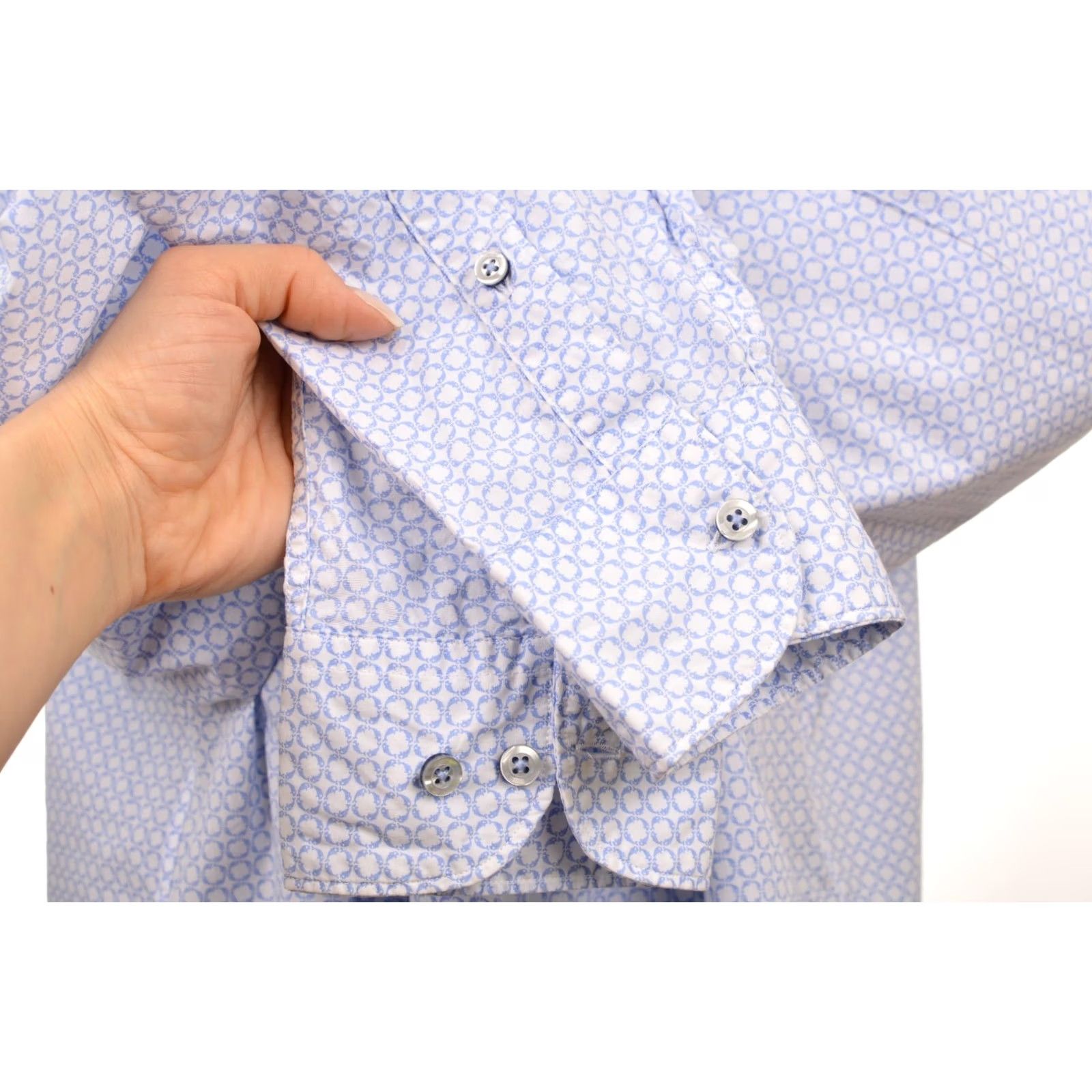 Vintage Seeker Groove Dress Shirt Blue Cotton XL Button Shirt Mens Size 46R - 3 Thumbnail