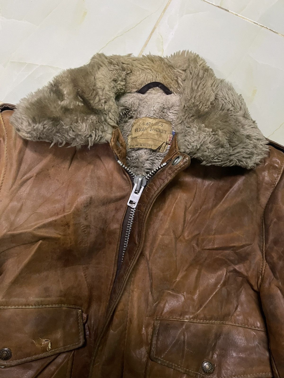 Schott Vtg Schott Leather Jacket Motorcycle Schott NYC Schott Size US S / EU 44-46 / 1 - 2 Thumbnail
