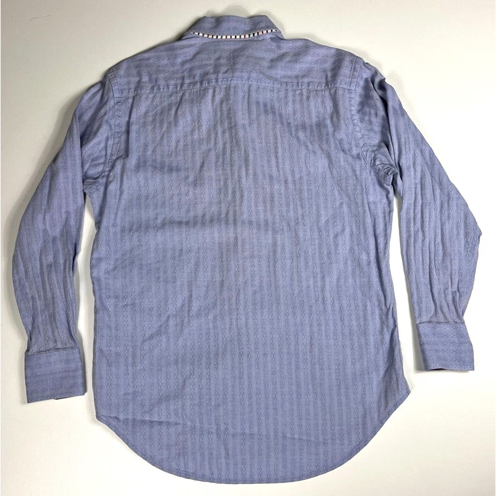 Robert Graham Robert Graham Button-Up Shirt Mens Striped Size M Violet 100% Cotton Woven Long Sleeve, Collared, Regular Fit, XS? Size US M / EU 48-50 / 2 - 3 Thumbnail