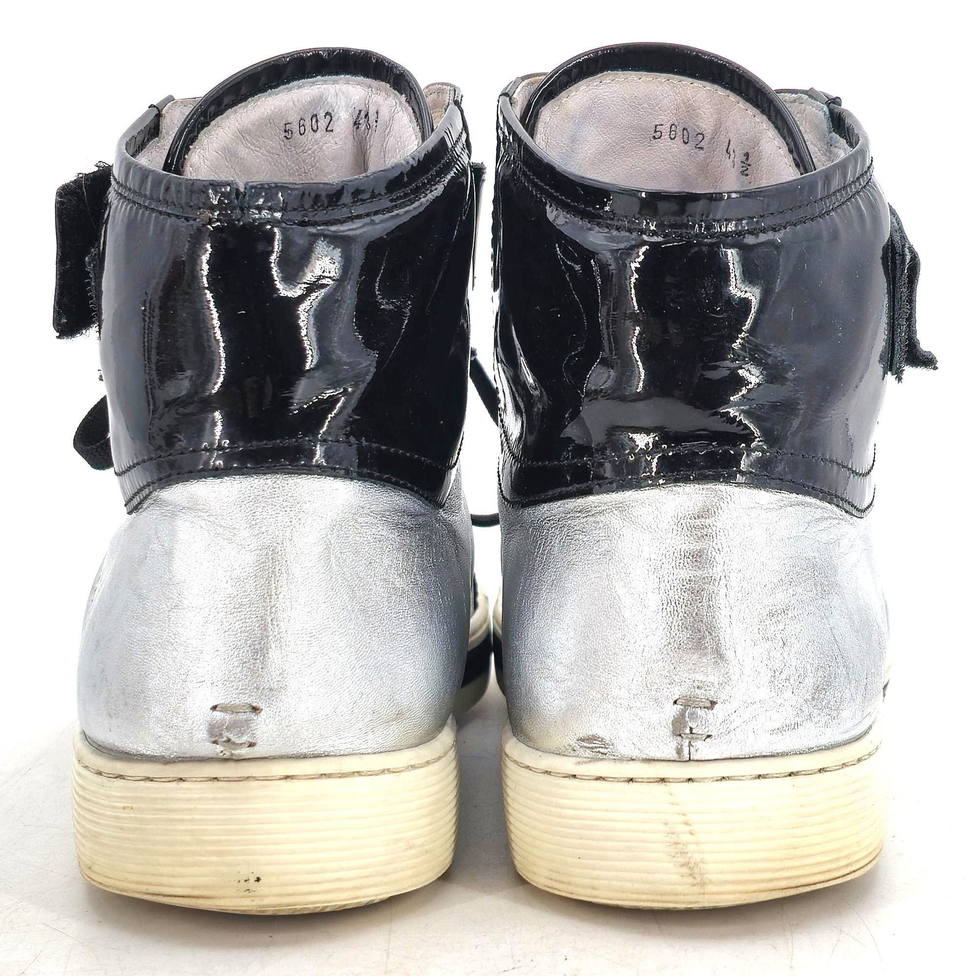 Alessandro Dell'acqua Alessandro Dell'Acqua Black Silver Metallic Fashion High-top Size US 10.5 / EU 43-44 - 8 Thumbnail