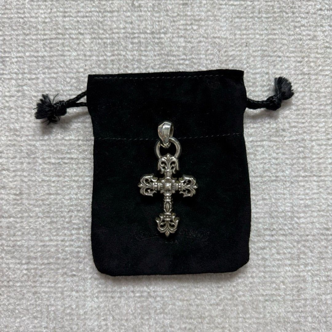chrome hearts filigree cross with braid