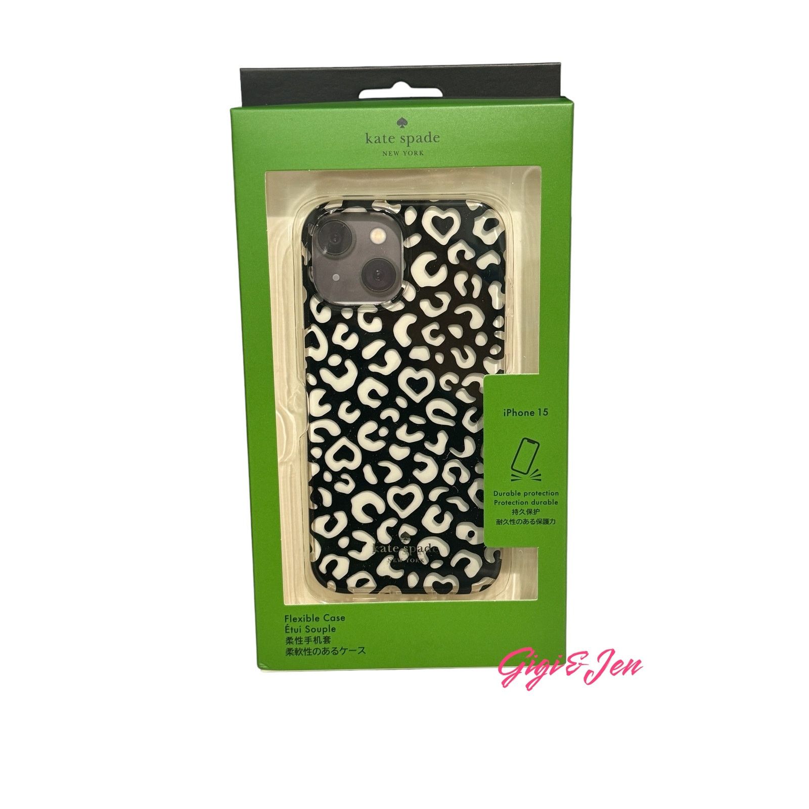 Kate Spade Kate Spade iPhone 15 Clear phone case Graphic Black Hearts Size ONE SIZE - 1 Thumbnail