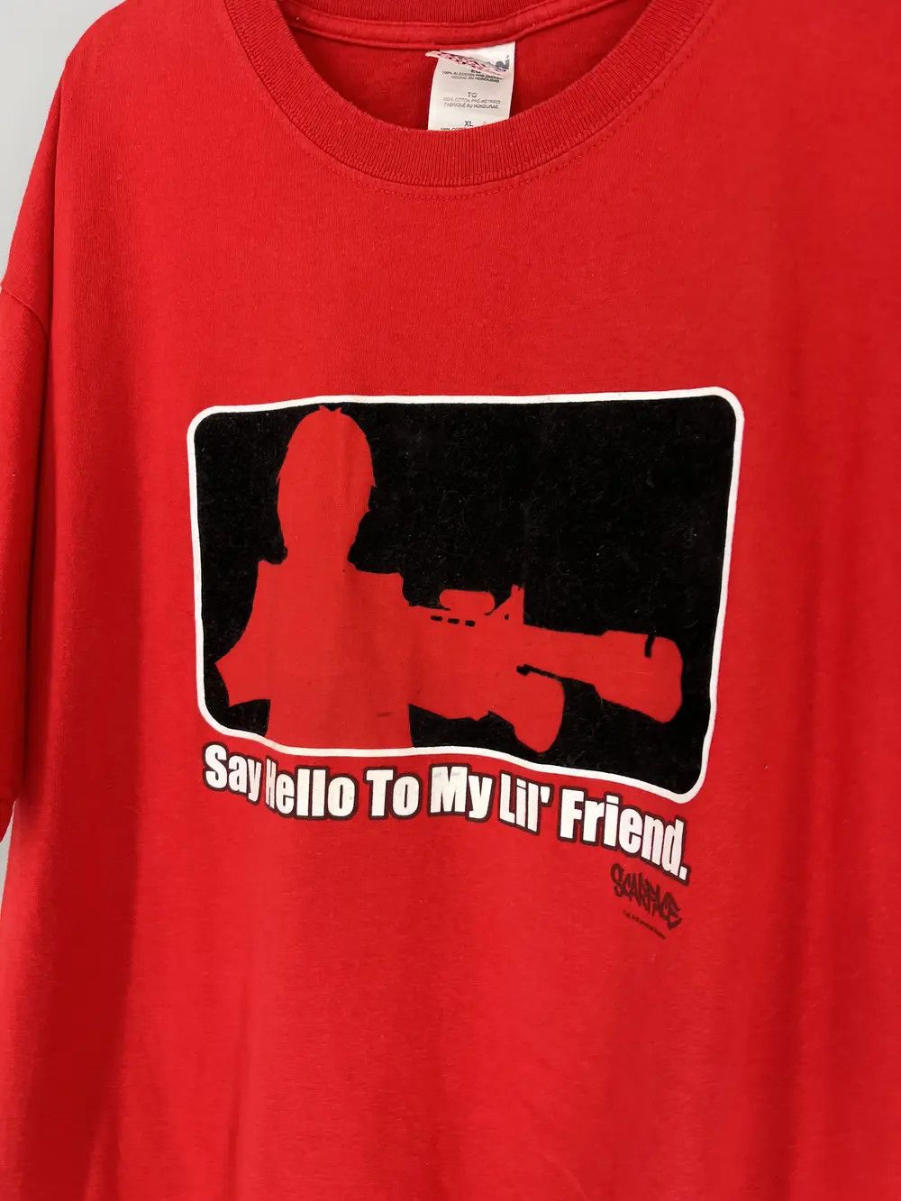 Band Tees × Vintage Vintage 90s Scarface Say Hello To My Lil’ Friend Streetwear Size US XL / EU 56 / 4 - 7 Thumbnail