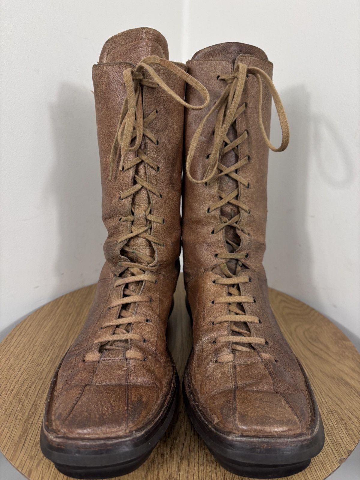 Bally Bally BearthTrek Men’s Distressed Leather Combat Boots Size US 8.5 / EU 41-42 - 9 Thumbnail