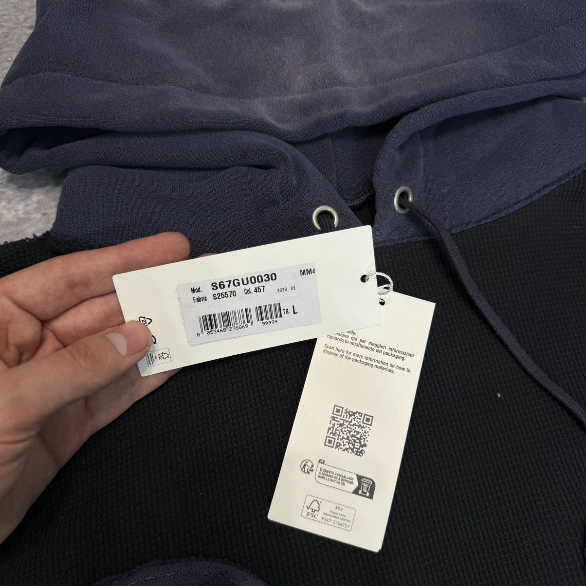 Maison Margiela Maison Margiela Dècortiquè Hoodie Vintage in Blue Size US L / EU 52-54 / 3 - 4 Thumbnail