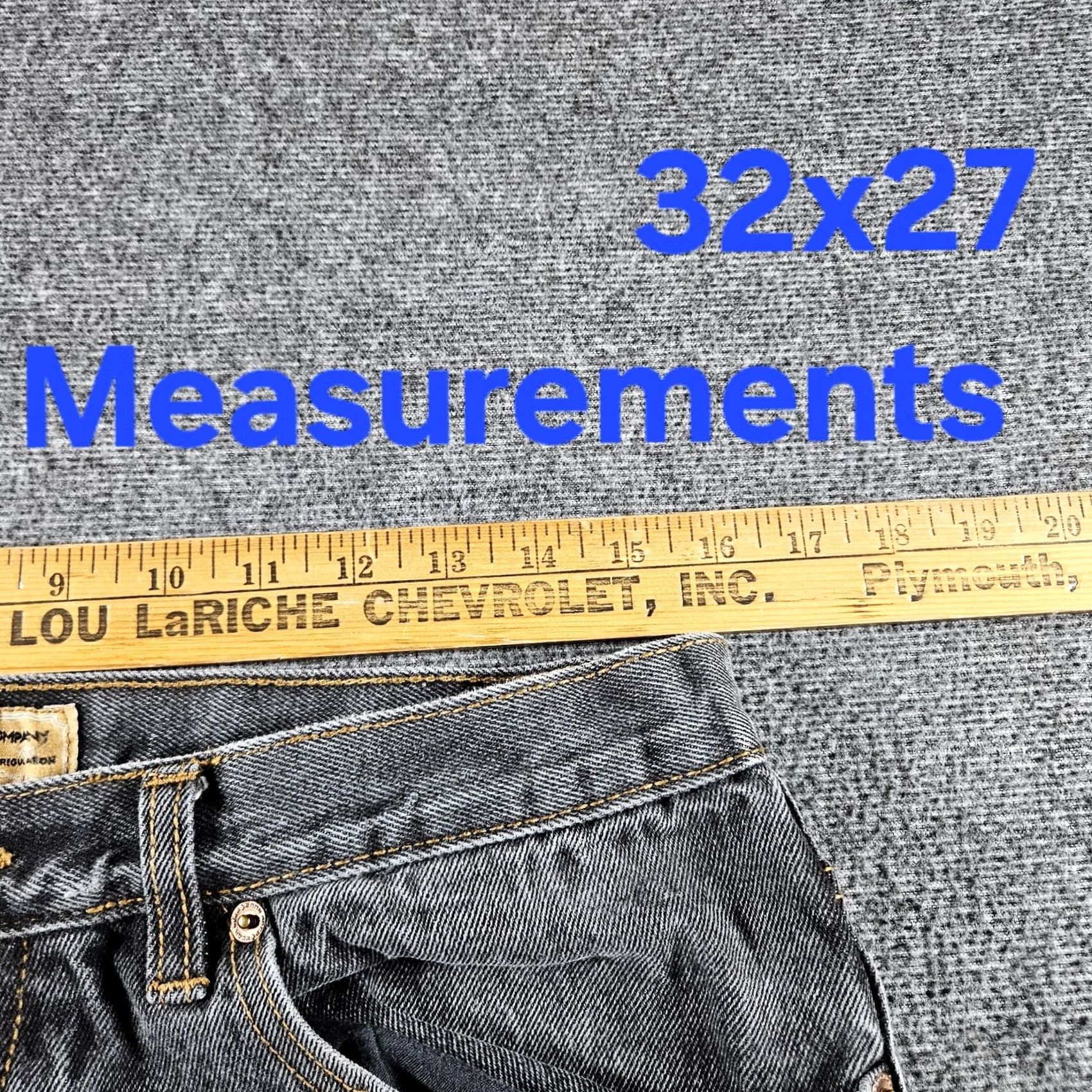 Rocawear Rocawear Jeans Mens 32x27 Black Charcoal Wash Denim Button Relaxed Straight 32 Inseam Waist 32 Button Fly Streetwear Men Size US 32 / EU 48 - 5 Thumbnail