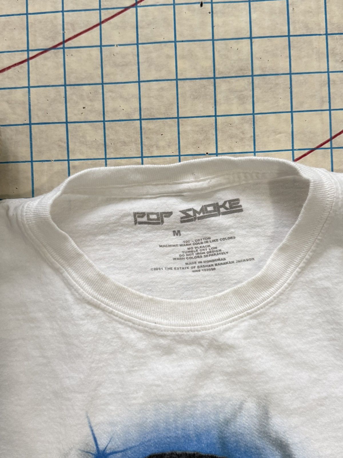 Rap Tees Pop Smoke Meet The Woo V2 White Tee Mens Size Medium Size US M / EU 48-50 / 2 - 6 Thumbnail