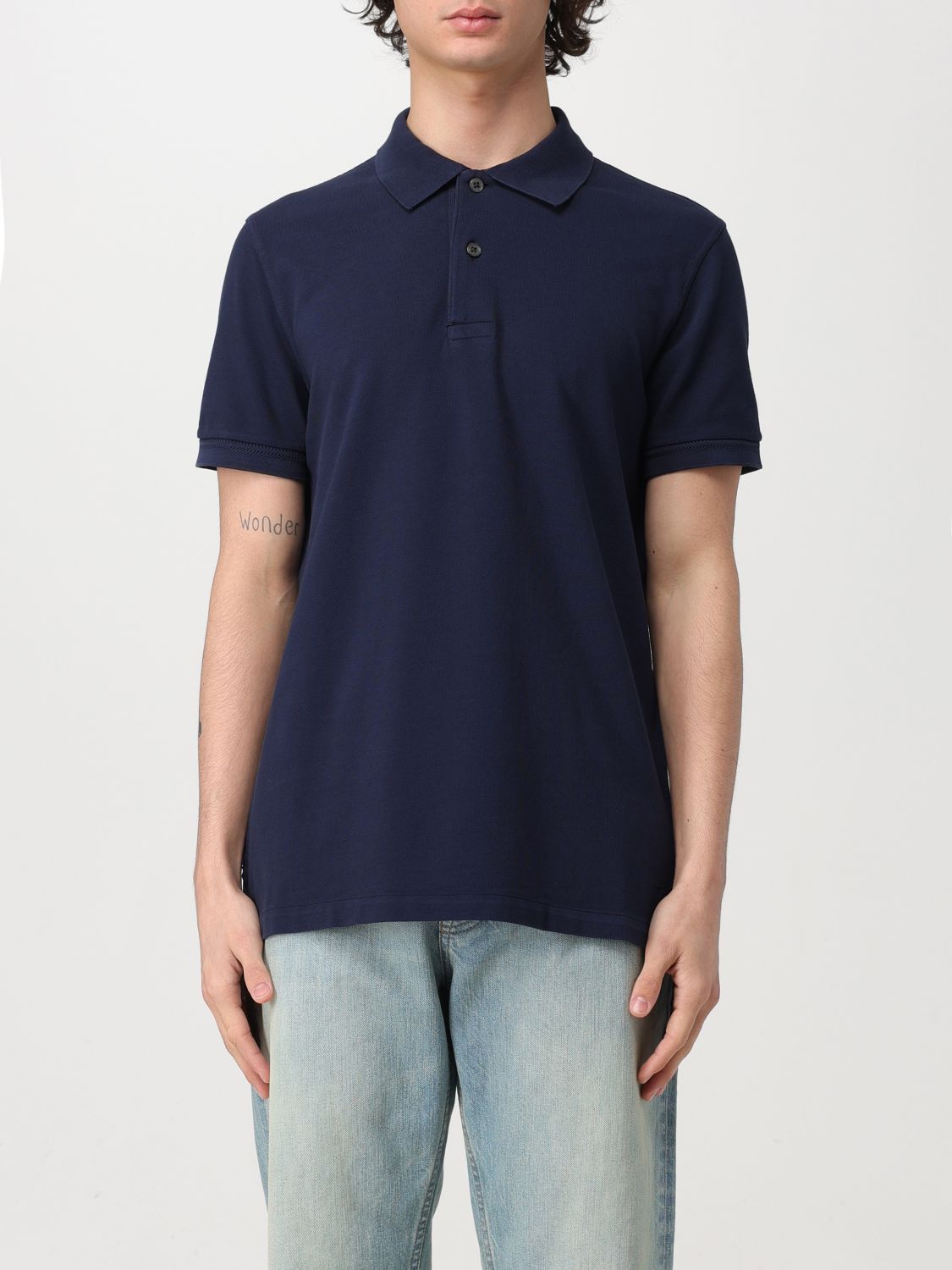 image of Tom Ford Polo Shirt Men Blue 1 (Size XL)