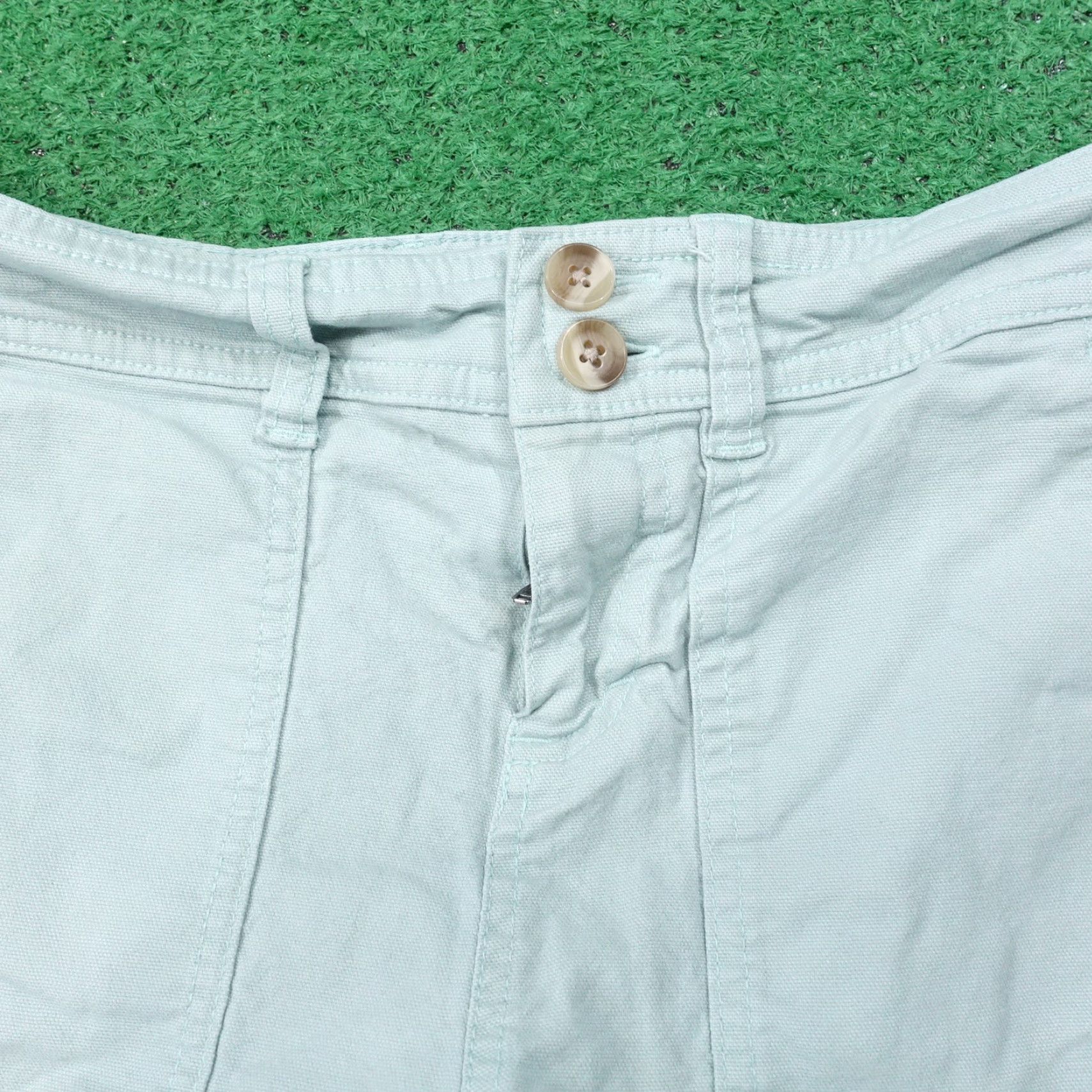 Vintage Vintage A New Day Womens Shorts Chino Cotton Blend Size 2 Green Casual Summer Fall Spring Winter Size 26" / US 2 / IT 38 - 2 Thumbnail