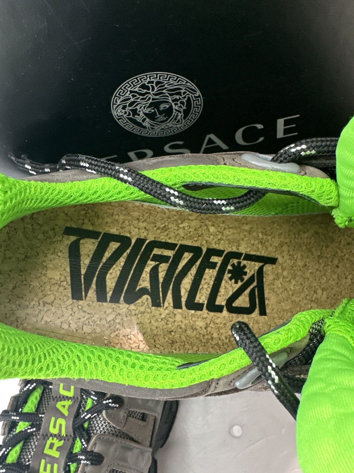 Versace Versace Trigreca Low Top Sneaker (Men) PEPPER/ TAUPE Size US 10 / EU 43 - 14 Thumbnail