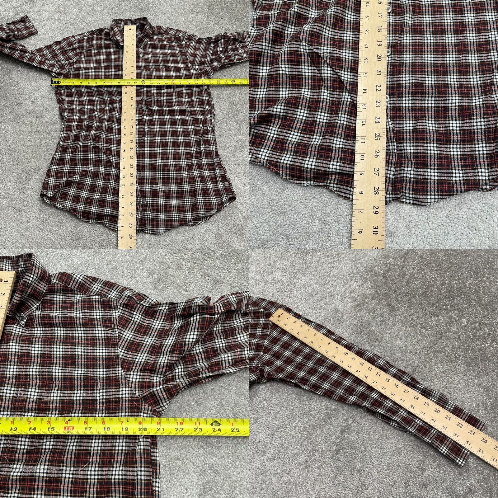 Vintage Scott Barber Button Up Shirt Mens M Multi Plaid Long Sleeve Cotton Casual Regular Size US M / EU 48-50 / 2 - 8 Thumbnail