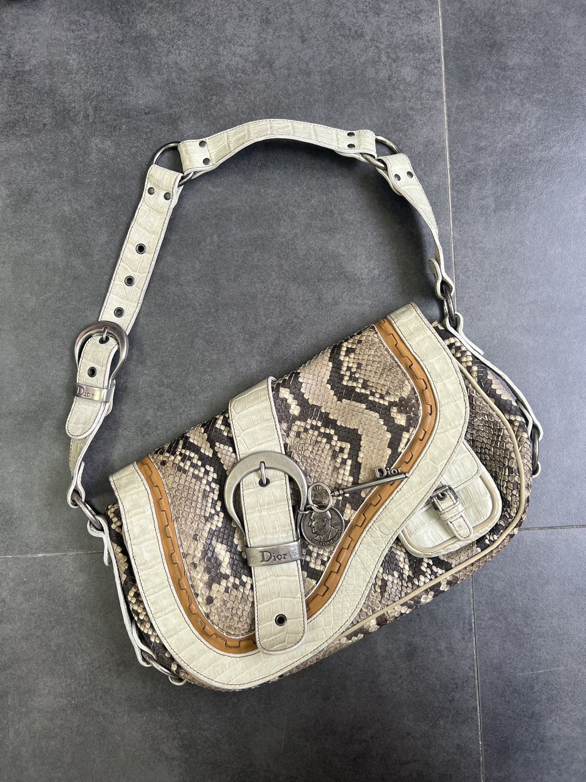 Dior × John Galliano Dior Limited Edition python and alligator skin gaucho Bag Size ONE SIZE - 1 Thumbnail