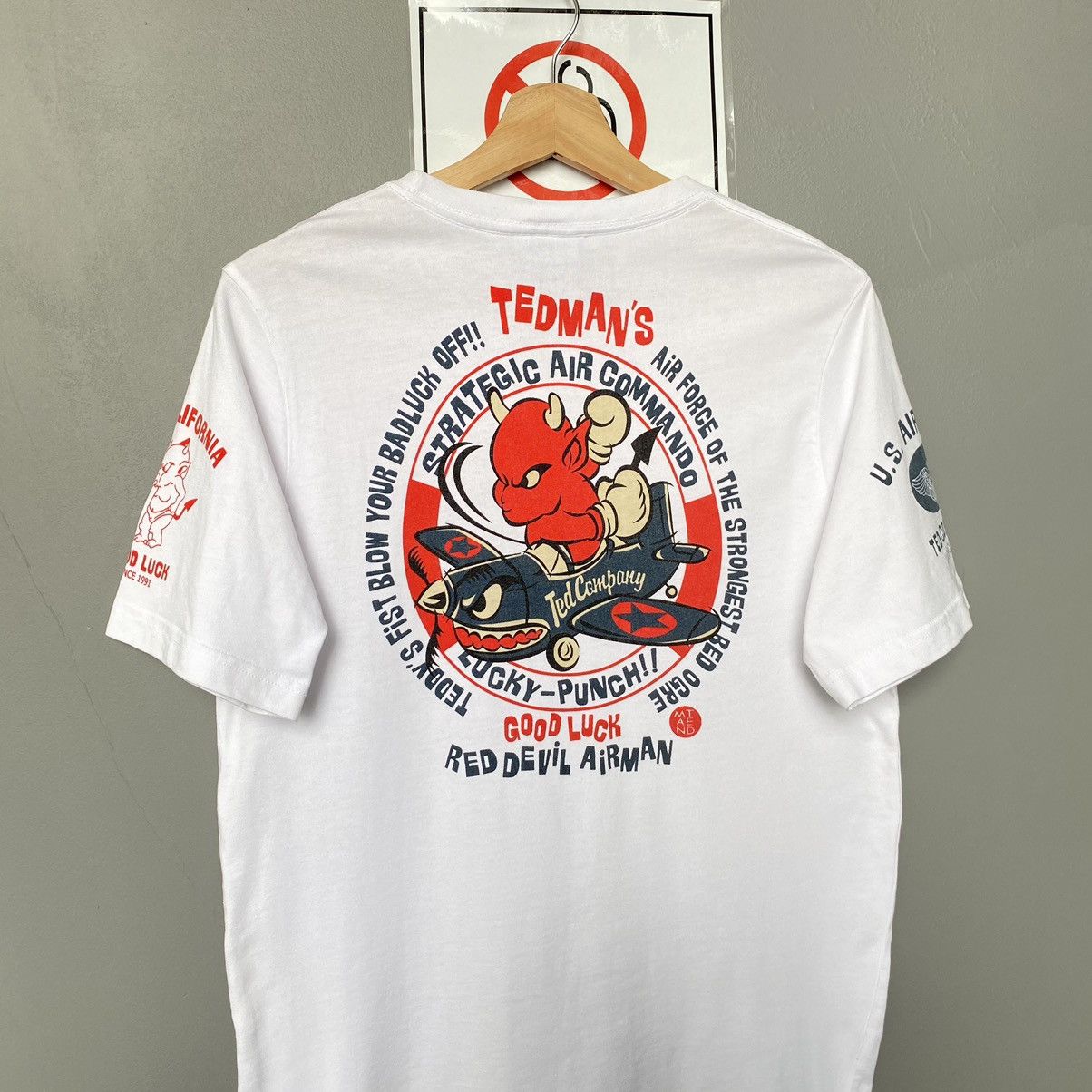 Tedman Vintage Y2K Tedman U.S Air Force Red Devil Airman Tshirt Size US M / EU 48-50 / 2 - 3 Thumbnail