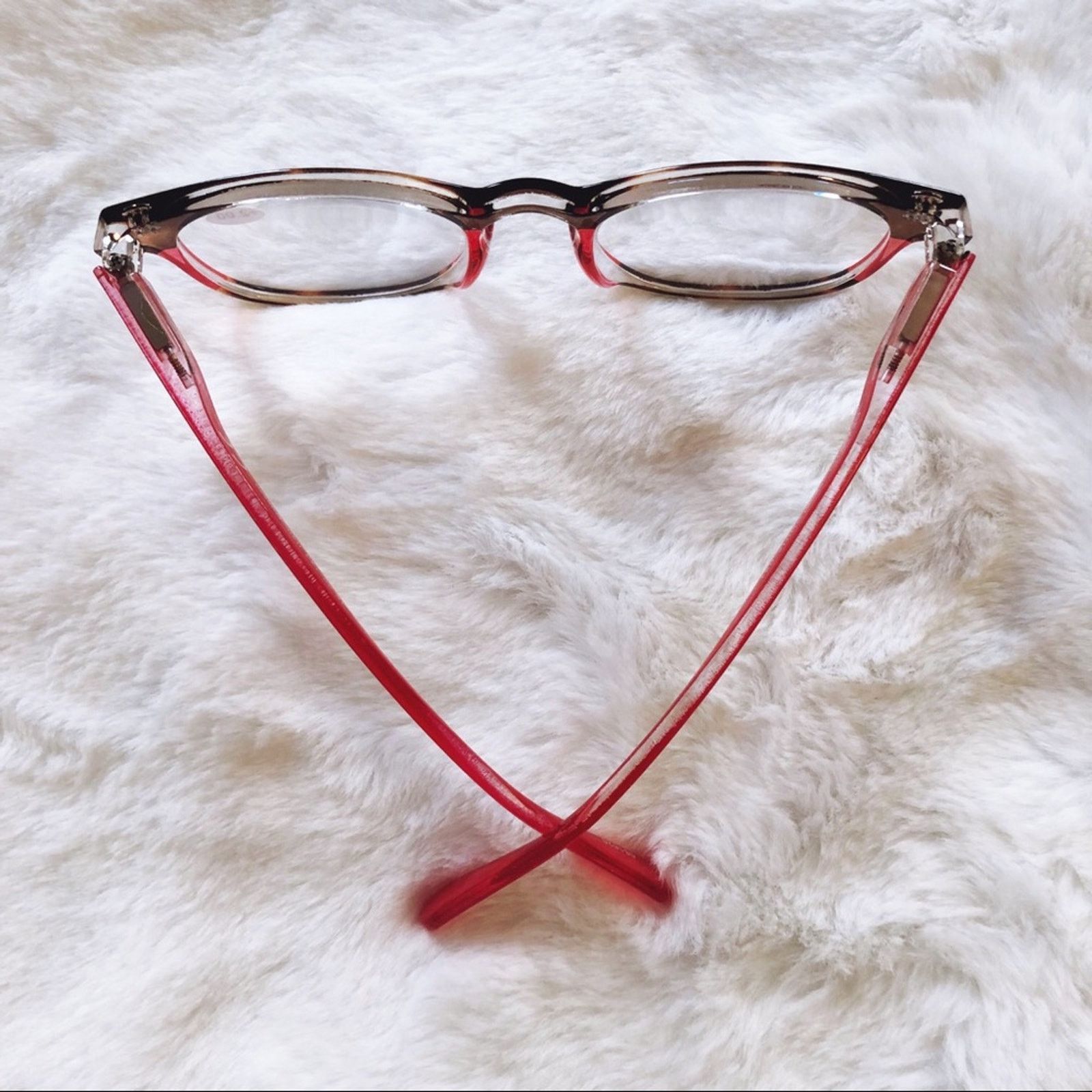 Other Lexi Red & Brown Round Rim Reader Glasses Size ONE SIZE - 8 Thumbnail