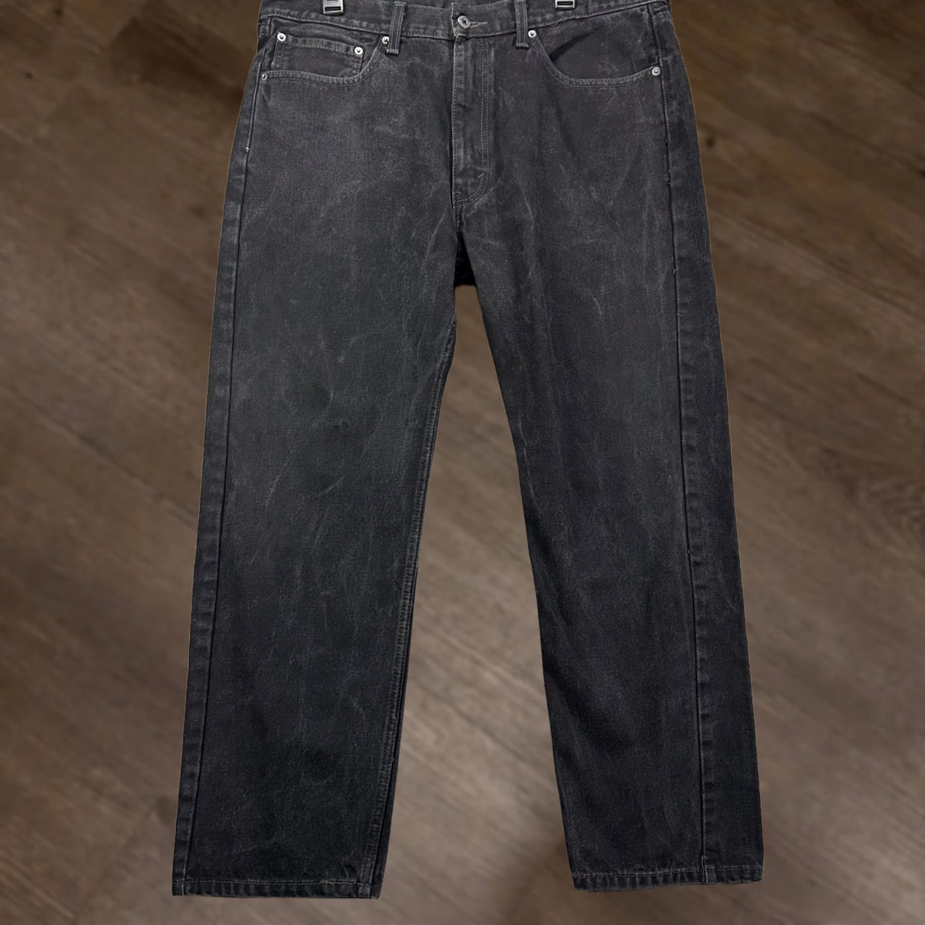 Levi's Levi's 505 Jeans Straight Mens 38X30 Black Dark Wash Red Tab 5 Pockets Denim Size US 38 / EU 54 - 1 Thumbnail