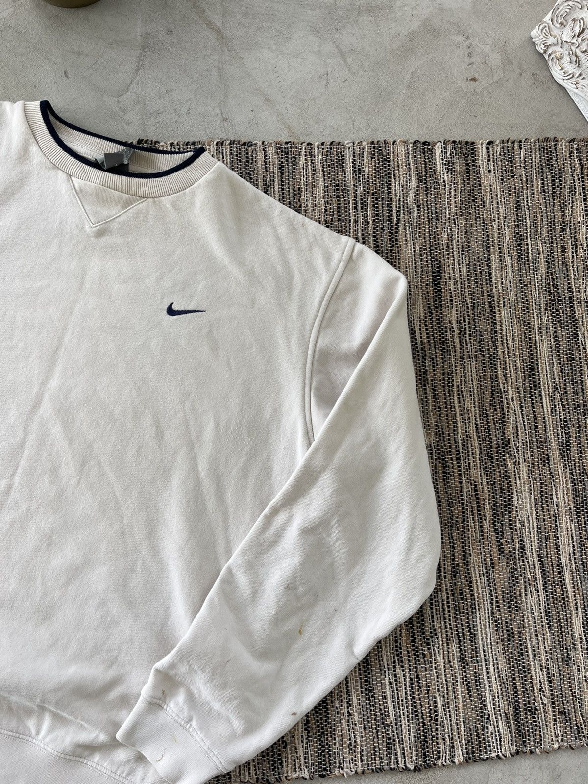 Nike × Vintage Vintage Nike Sweatshirt Beige Blank Faded Y2K Blank sk8 Size S / US 4 / IT 40 - 5 Thumbnail