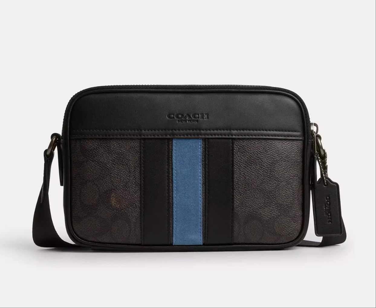 Coach Graham Crossbody Bag In Signature Canvas With Varsity Stripe Size ONE SIZE - 7 Thumbnail