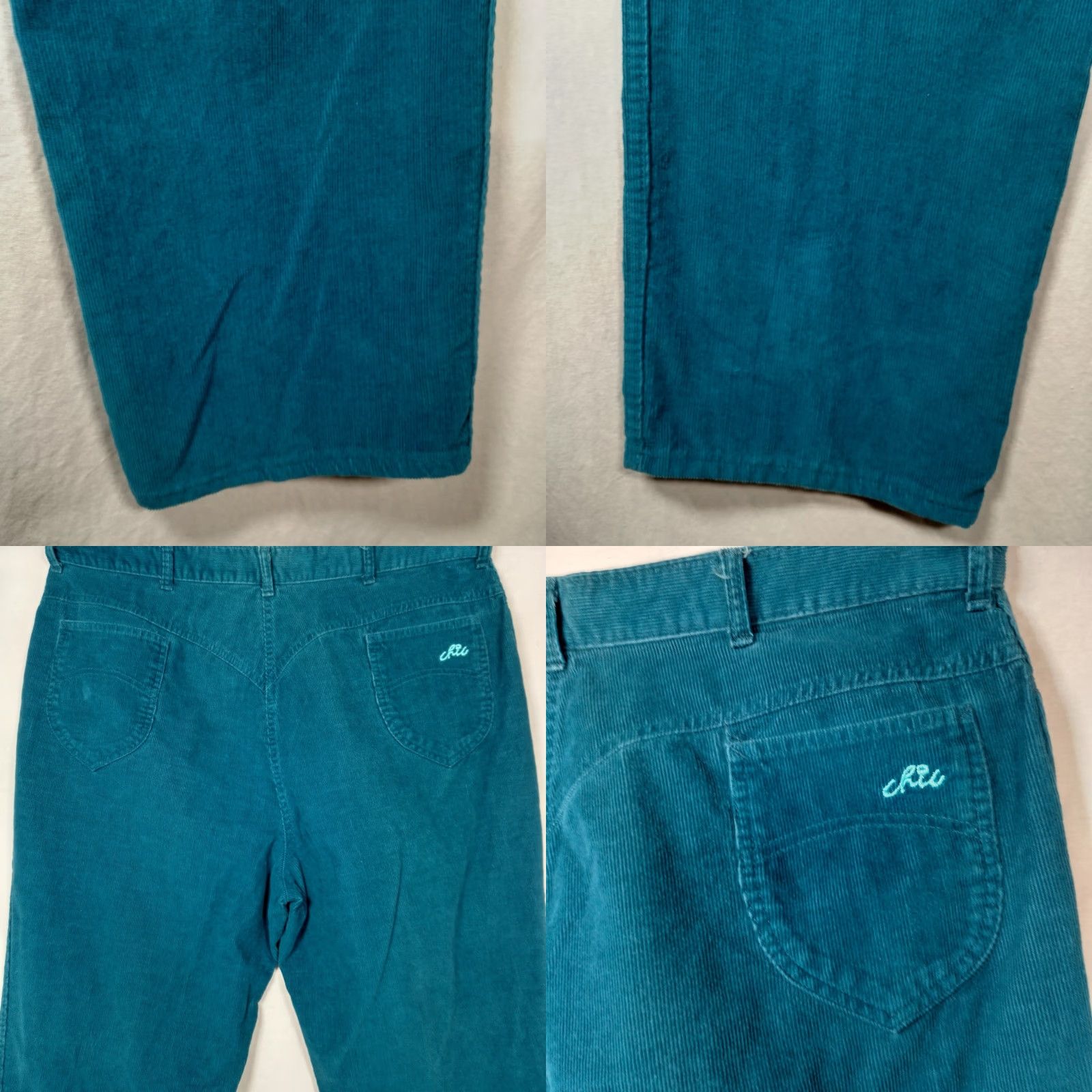 Vintage VINTAGE CHIC by HIS Corduroy Pants Women 40x31 Teal Blue Corduroys Pants Retro Vintage Straight Women 40 31 Size 27" / US 4 / IT 40 - 9 Thumbnail
