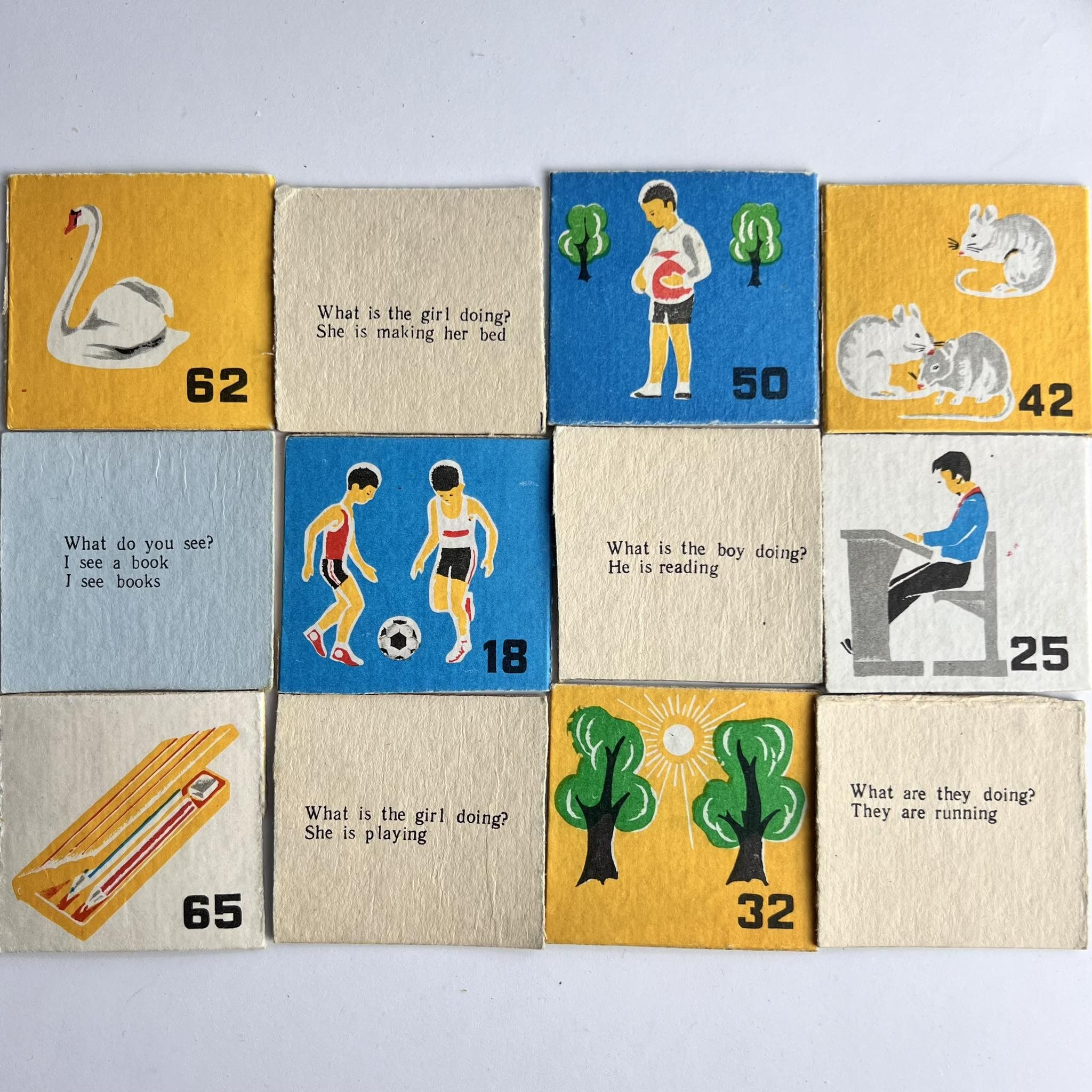 Vintage 1980 Vintage USSR Kids First Lotto Speak English Cardboard Size ONE SIZE - 3 Thumbnail