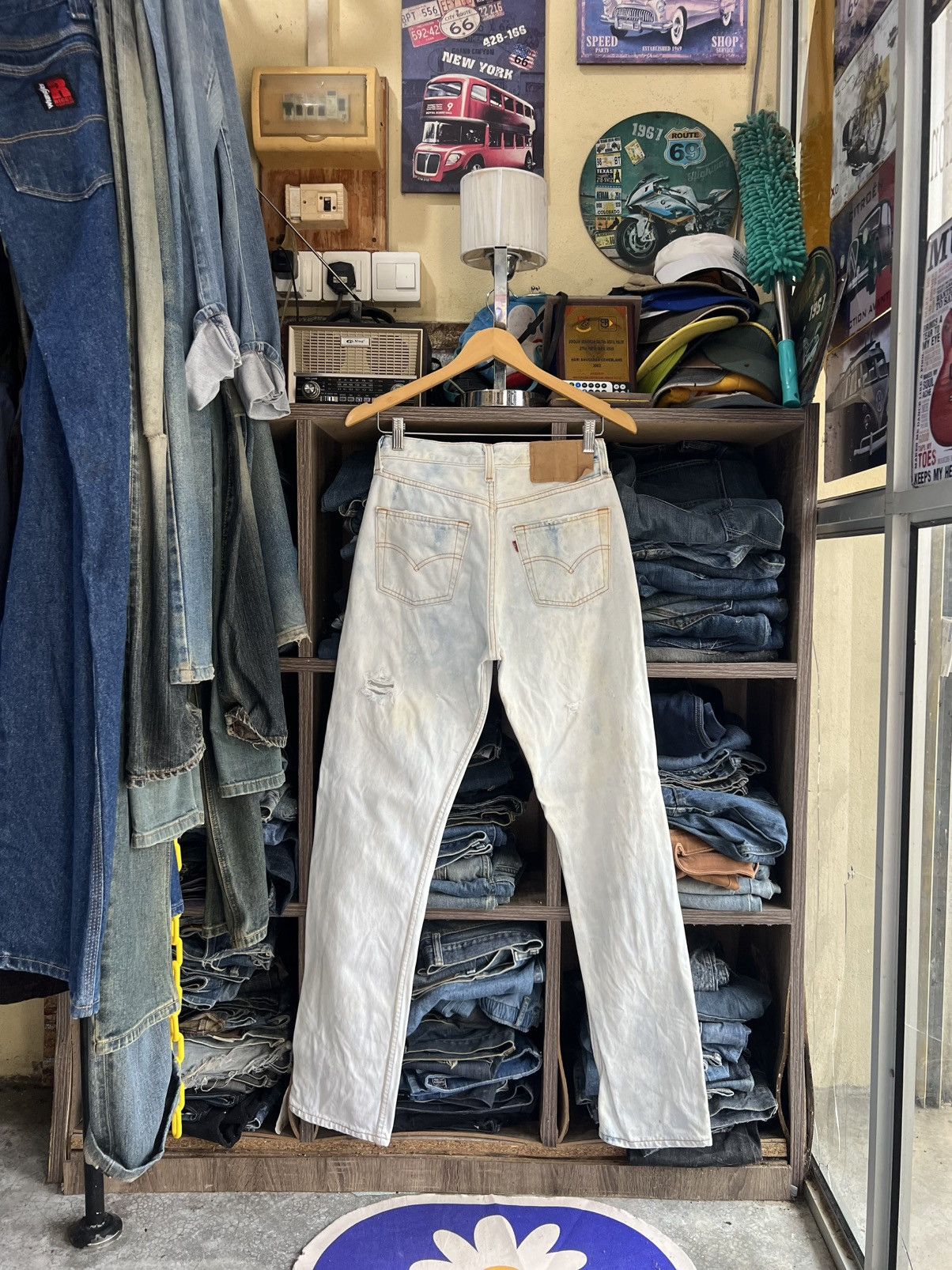 Levi's 🔥Vintage Levis 6501 Distressed Denim Size 28" / US 6 / IT 42 - 2 Thumbnail