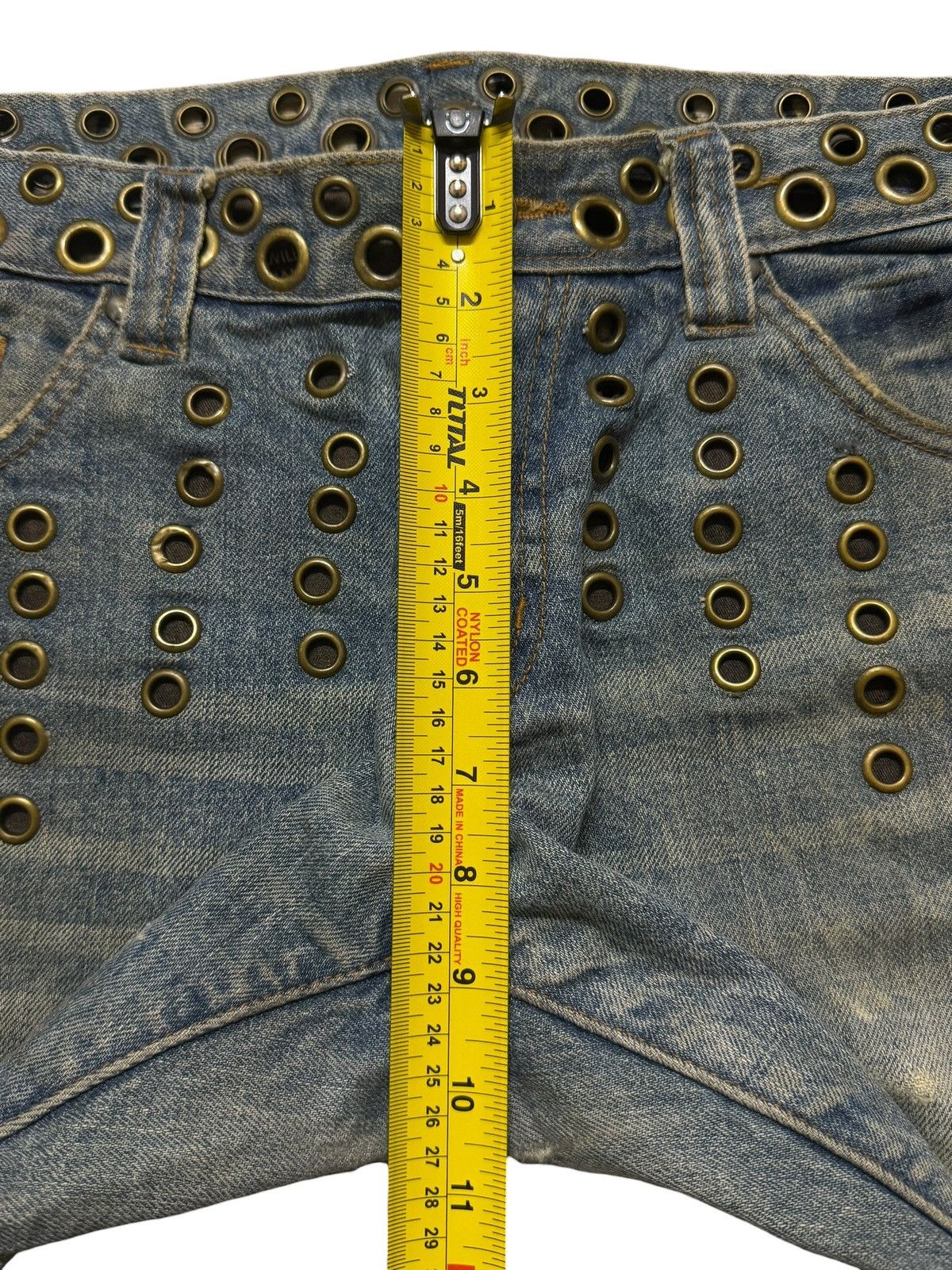 If Six Was Nine Vintage Y2K Japanese Brand Mud Wash Studded Goth Wide Leg Size US 30 / EU 46 - 11 Thumbnail