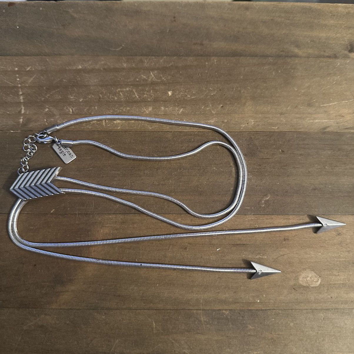 American Eagle Outfitters American Eagle silver adjustable arrowhead lariat necklace Size ONE SIZE - 2 Thumbnail