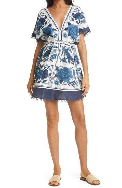Farm Rio Farm Rio Tropical Tiles Mini Dress FARM Rio XSS Size XXS / US 00 / IT 34 - 5 Thumbnail