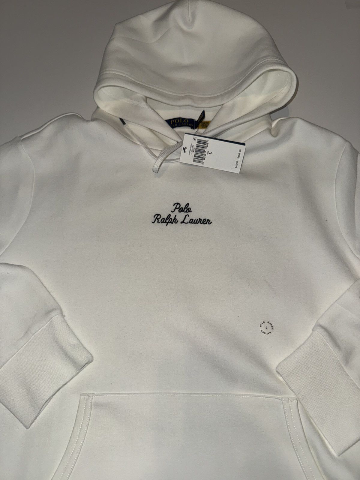 Ralph Lauren Polo Ralph Lauren Logo Double-Knit Hoodie in white. Size US L / EU 52-54 / 3 - 5 Thumbnail