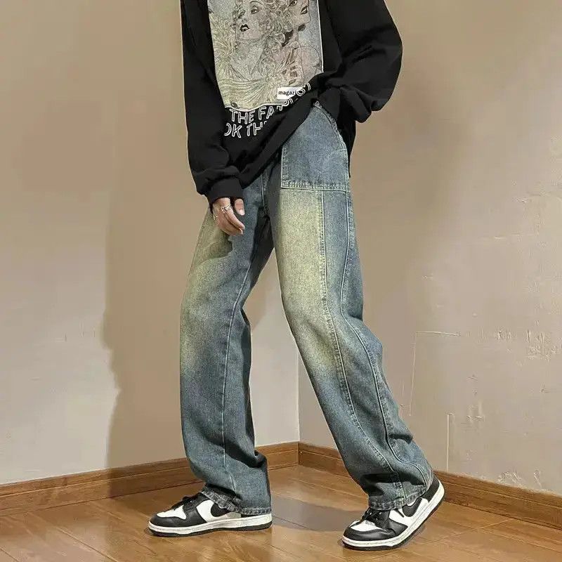 Japanese Brand Retro loose fitting casual floor mopping jeans Size US 32 / EU 48 - 5 Thumbnail