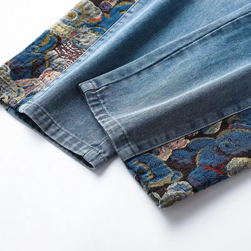 Designer × Japanese Brand Jeans baggy wide-leg with bear print outdoor hip-hop style Size US 34 / EU 50 - 4 Thumbnail