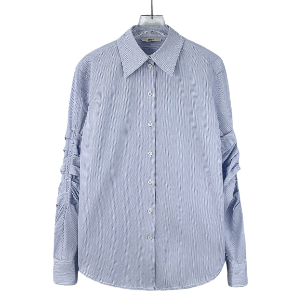 Celine Celine Shirt – Light Blue Stripe Cotton (Size XXS) Size XXS / US 00 / IT 34 - 1 Thumbnail