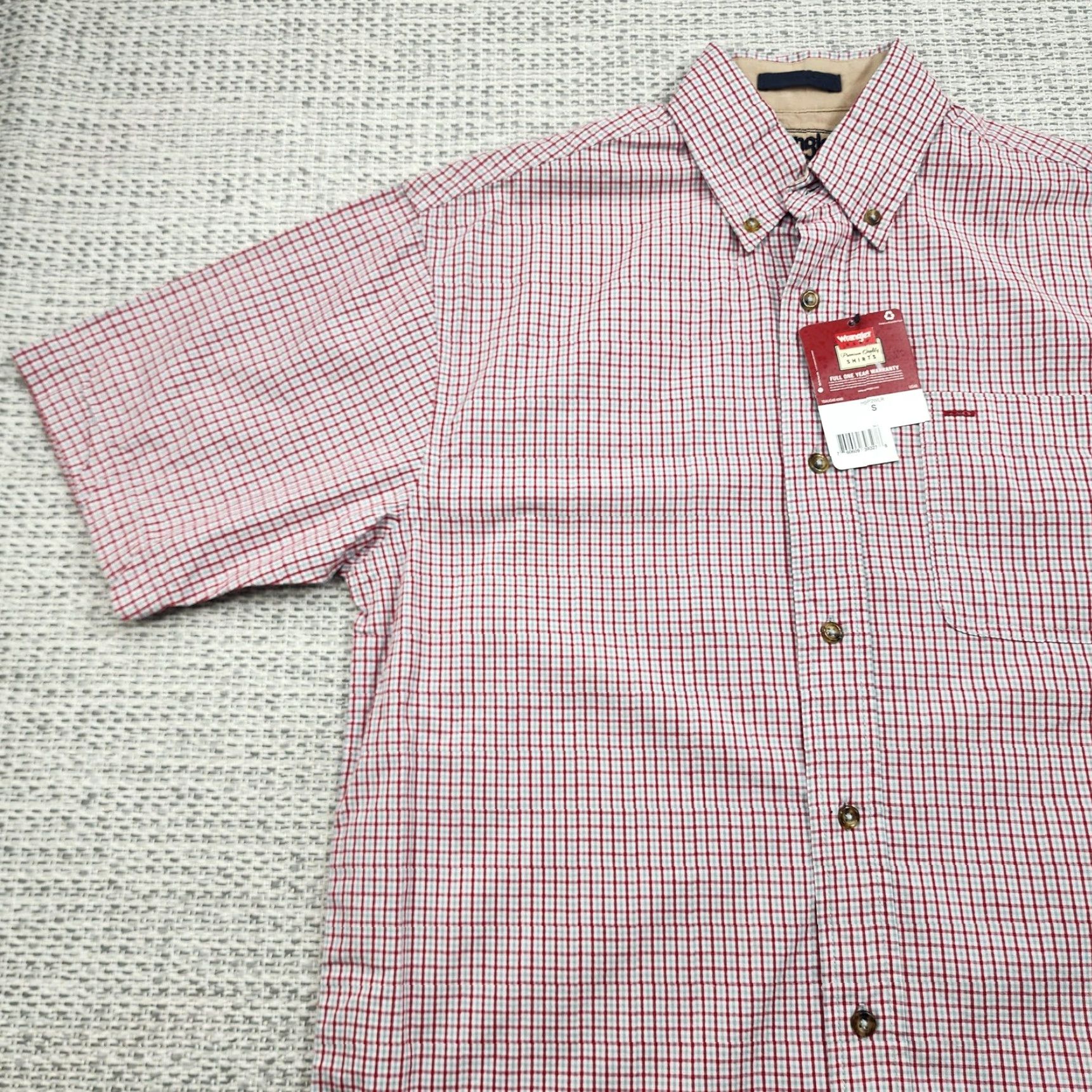 Wrangler Wrangler Shirt Mens Small Red White Checkered Button-Down Short Sleeve Casual Size US S / EU 44-46 / 1 - 3 Thumbnail