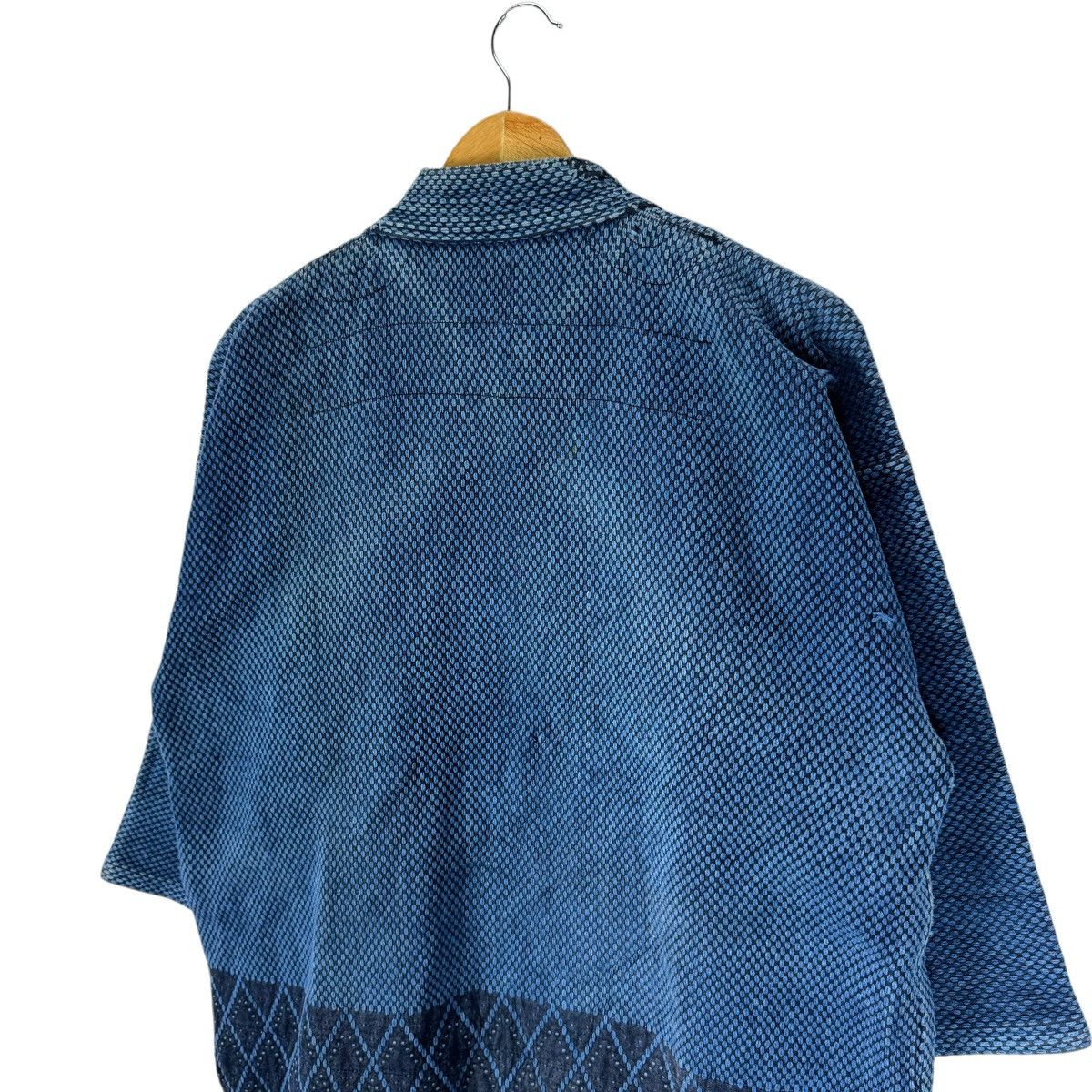 Indigo 🌟INDIGO NORAGI SASHIKO KENDO ERA BORO KIMONO Size US L / EU 52-54 / 3 - 9 Thumbnail