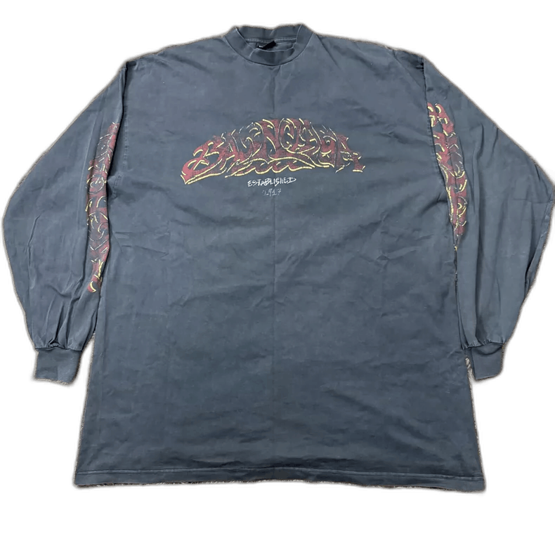 Balenciaga Balenciaga Offshore 23ss Flame Long Sleeve Size US S / EU 44-46 / 1 - 1 Thumbnail