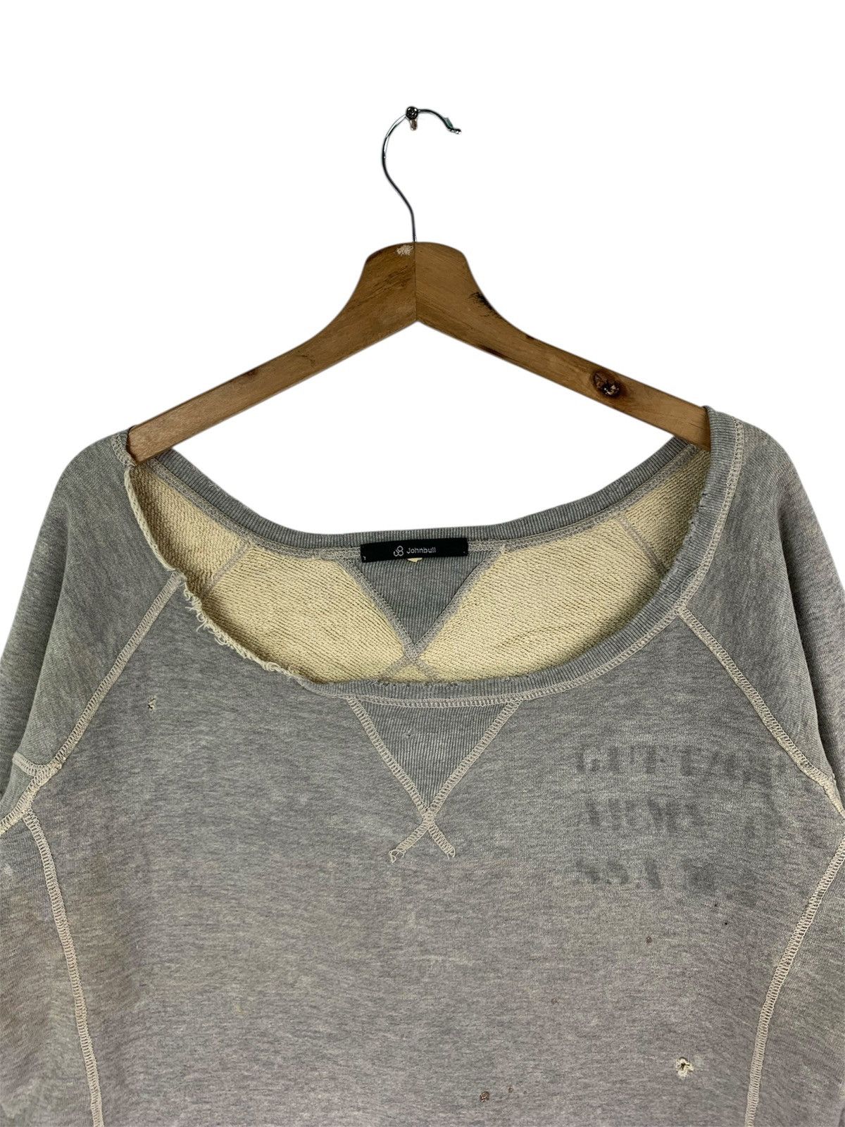Johnbull Johnbull Sweatshirts Distressed Design Gray Colour Size US M / EU 48-50 / 2 - 2 Thumbnail