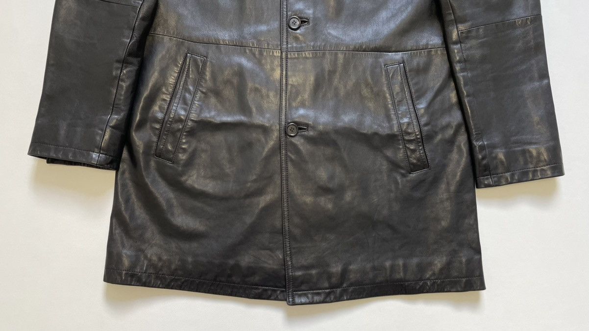 Prada A/W 06 Black Leather Overcoat Size US M / EU 48-50 / 2 - 8 Thumbnail