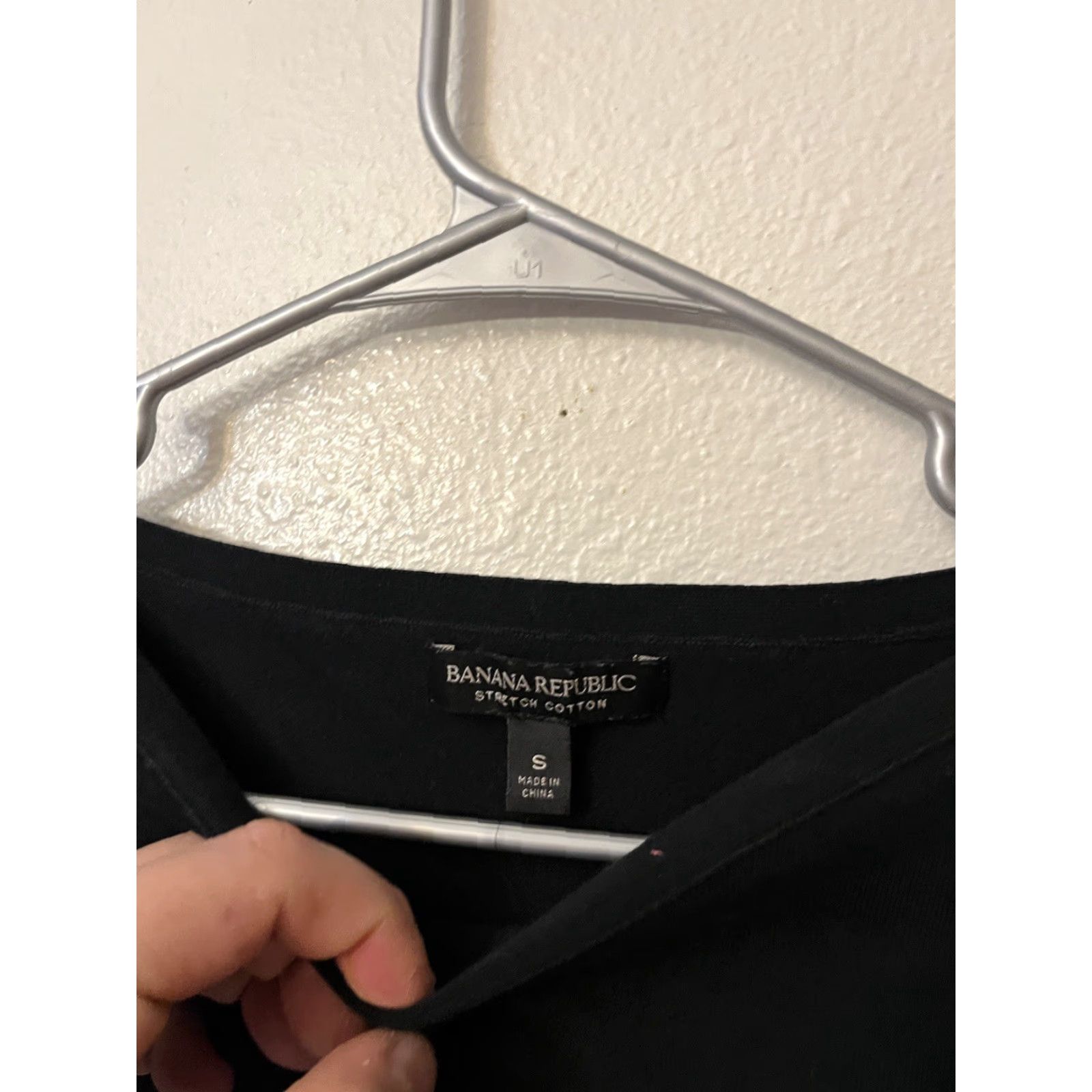 Banana Republic Banana Republic Womens Black Solid Short Sleeve T-Shirt Small Casual Fit Regular Size S / US 4 / IT 40 - 2 Thumbnail